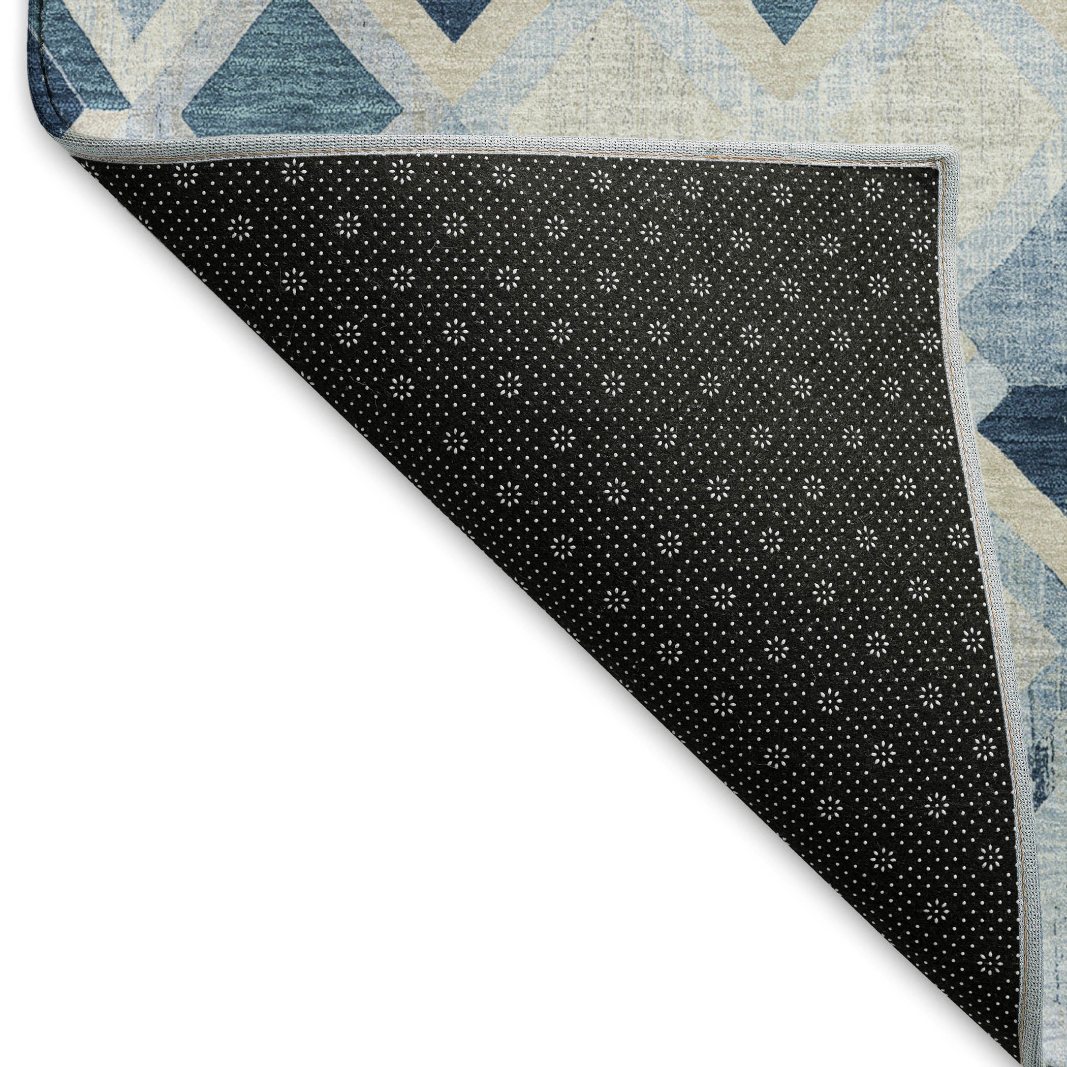 Nairobi Machine Washable Transitional Sky Blue Rug 1'8" x 2'6" #shape_Rectangle