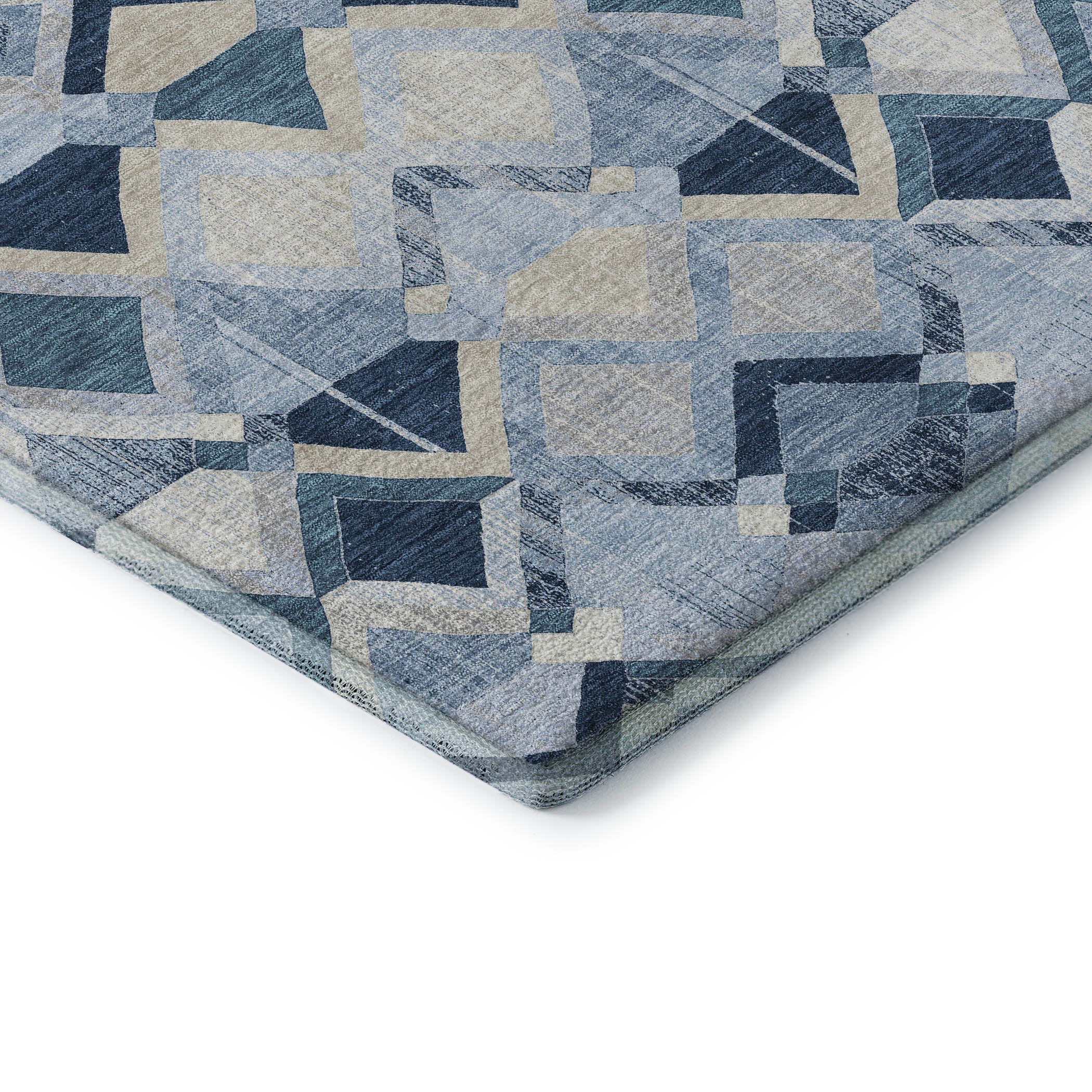 Nairobi Machine Washable Transitional Sky Blue Rug 1'8" x 2'6" #shape_Rectangle
