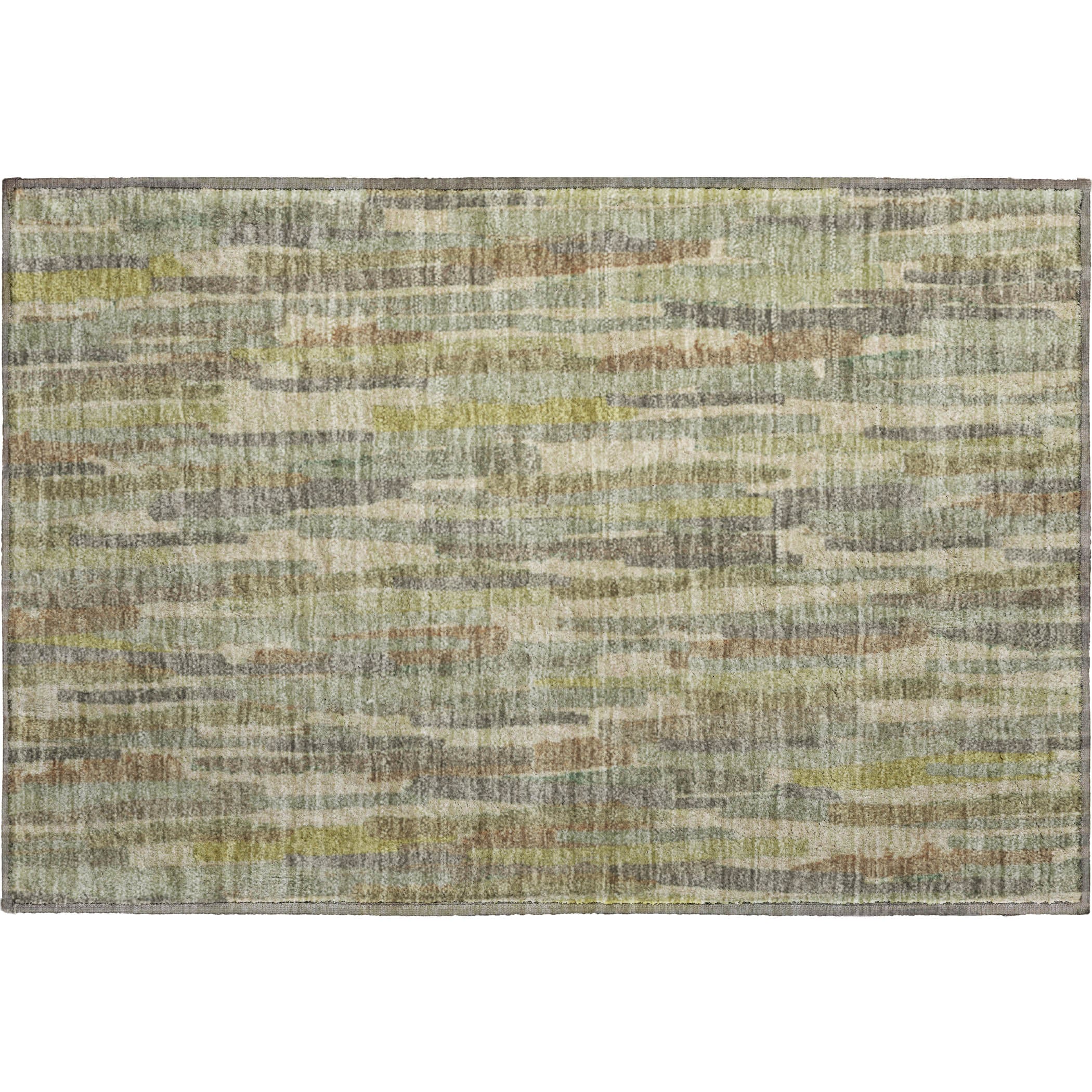 Lucerne Machine Washable Transitional Aloe Green Rug 1'8" x 2'6" #shape_Rectangle