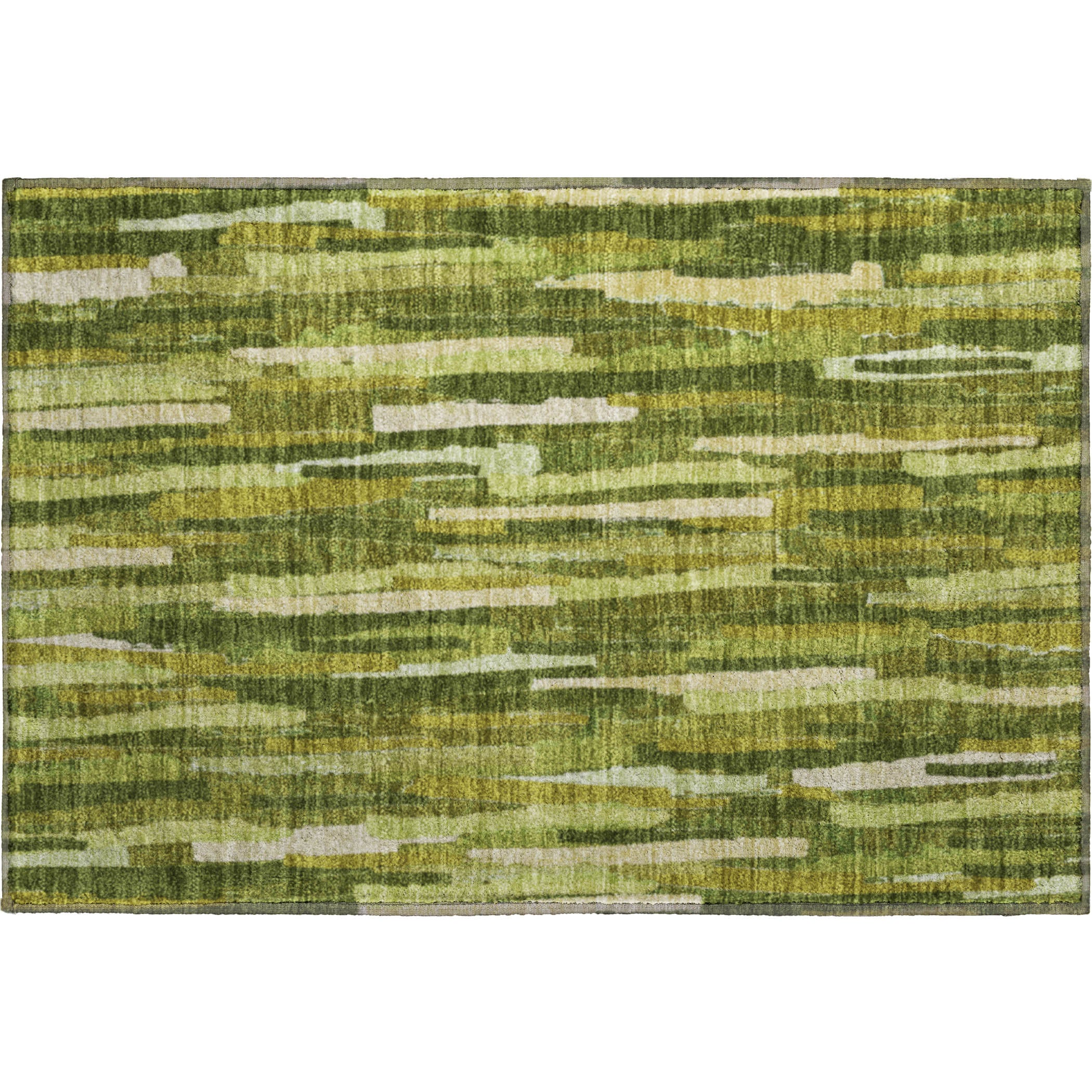 Lucerne Machine Washable Transitional Green Rug 1'8" x 2'6" #shape_Rectangle