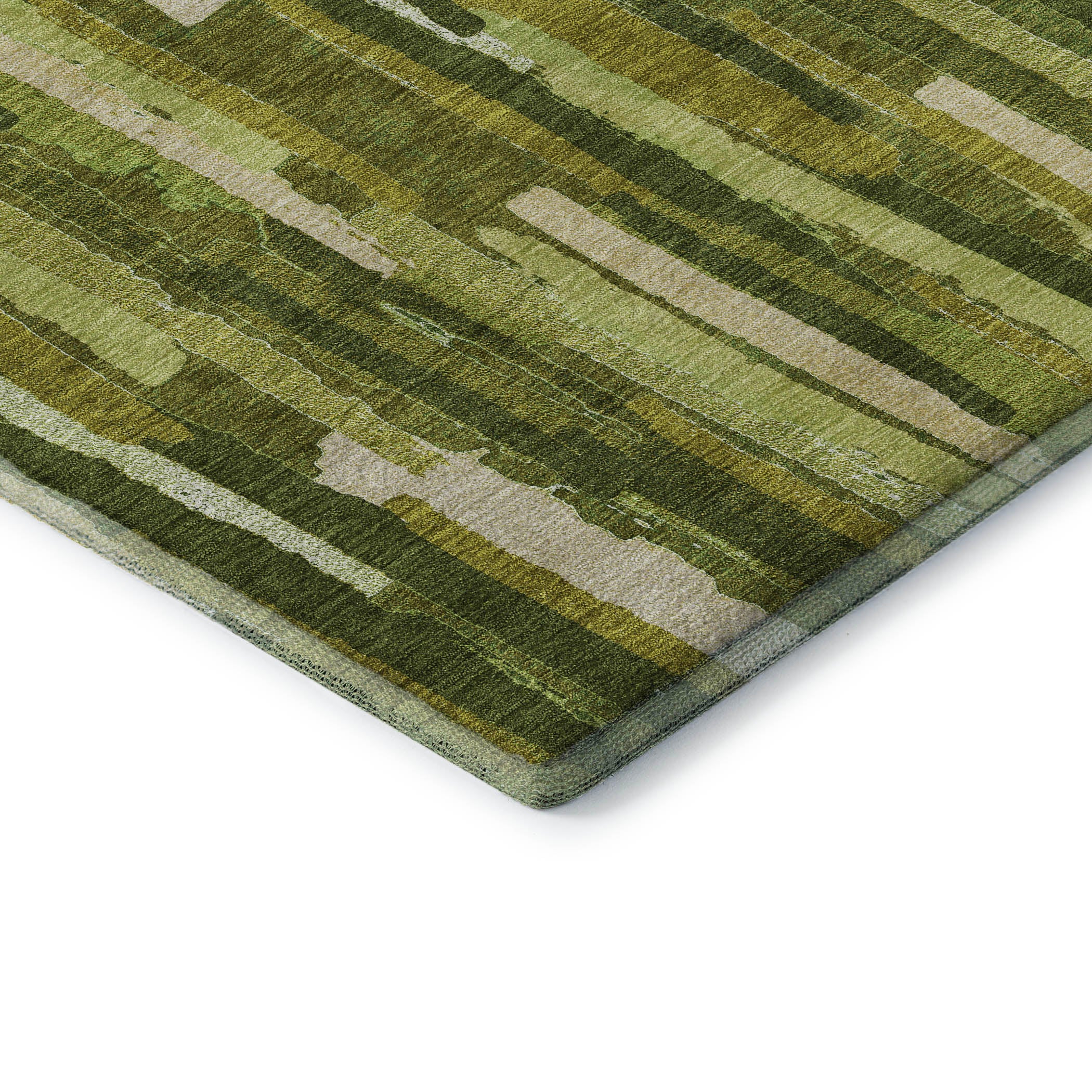 Lucerne Machine Washable Transitional Green Rug 1'8" x 2'6" #shape_Rectangle