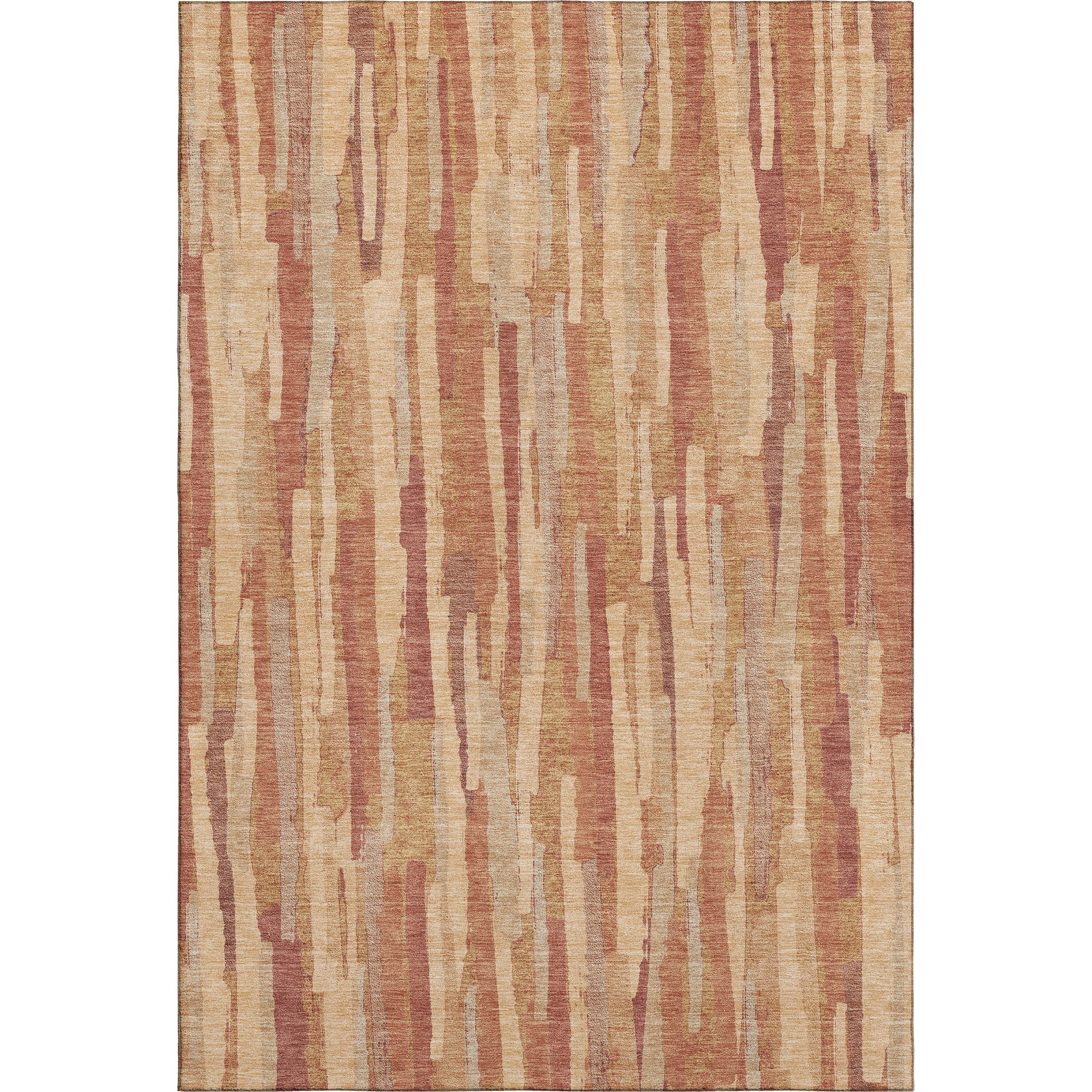 Lucerne Machine Washable Transitional Salmon Orange Rug 2'6" x 3'10" #shape_Rectangle