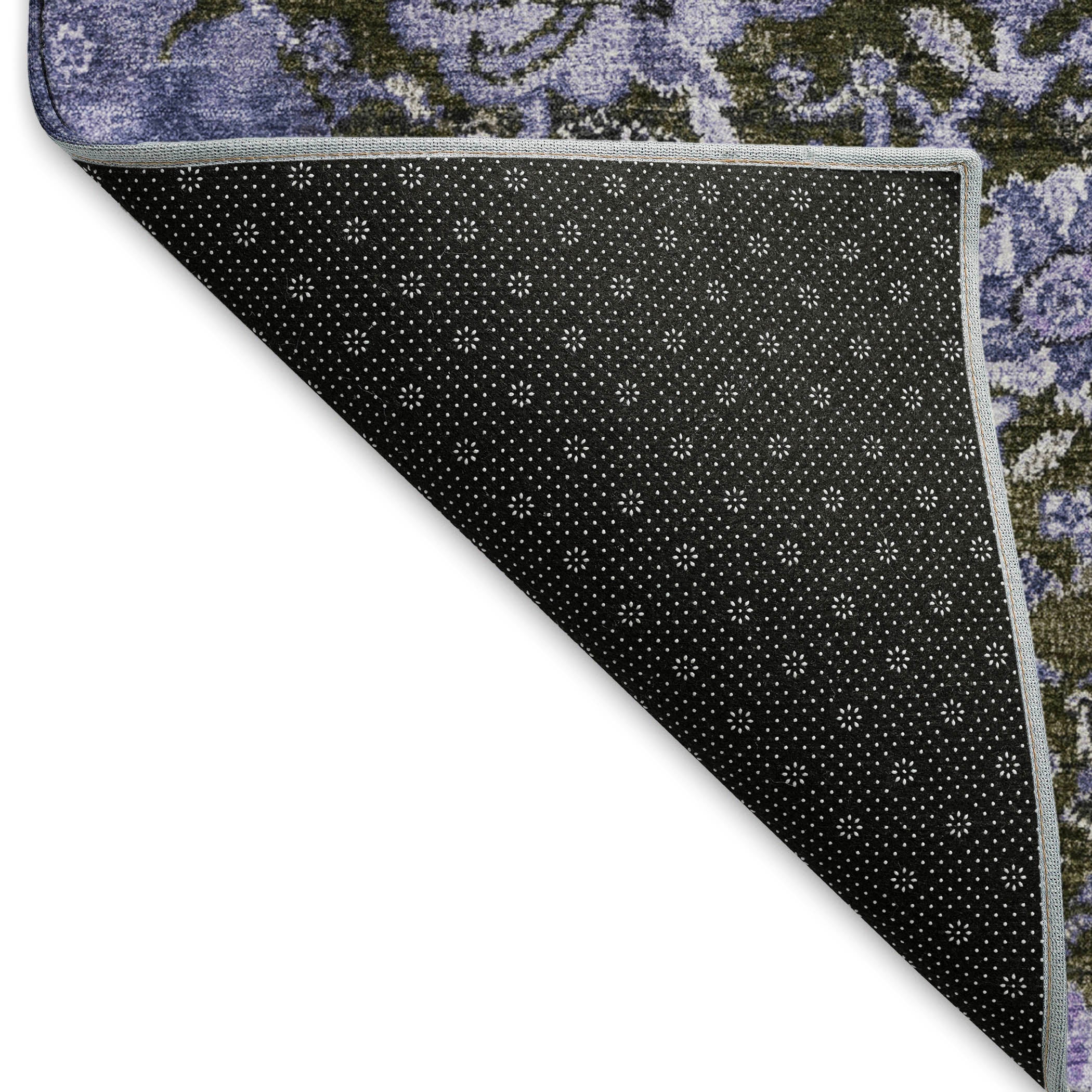 Reykjavik Machine Washable Transitional Purple Rug 1'8" x 2'6" #shape_Rectangle