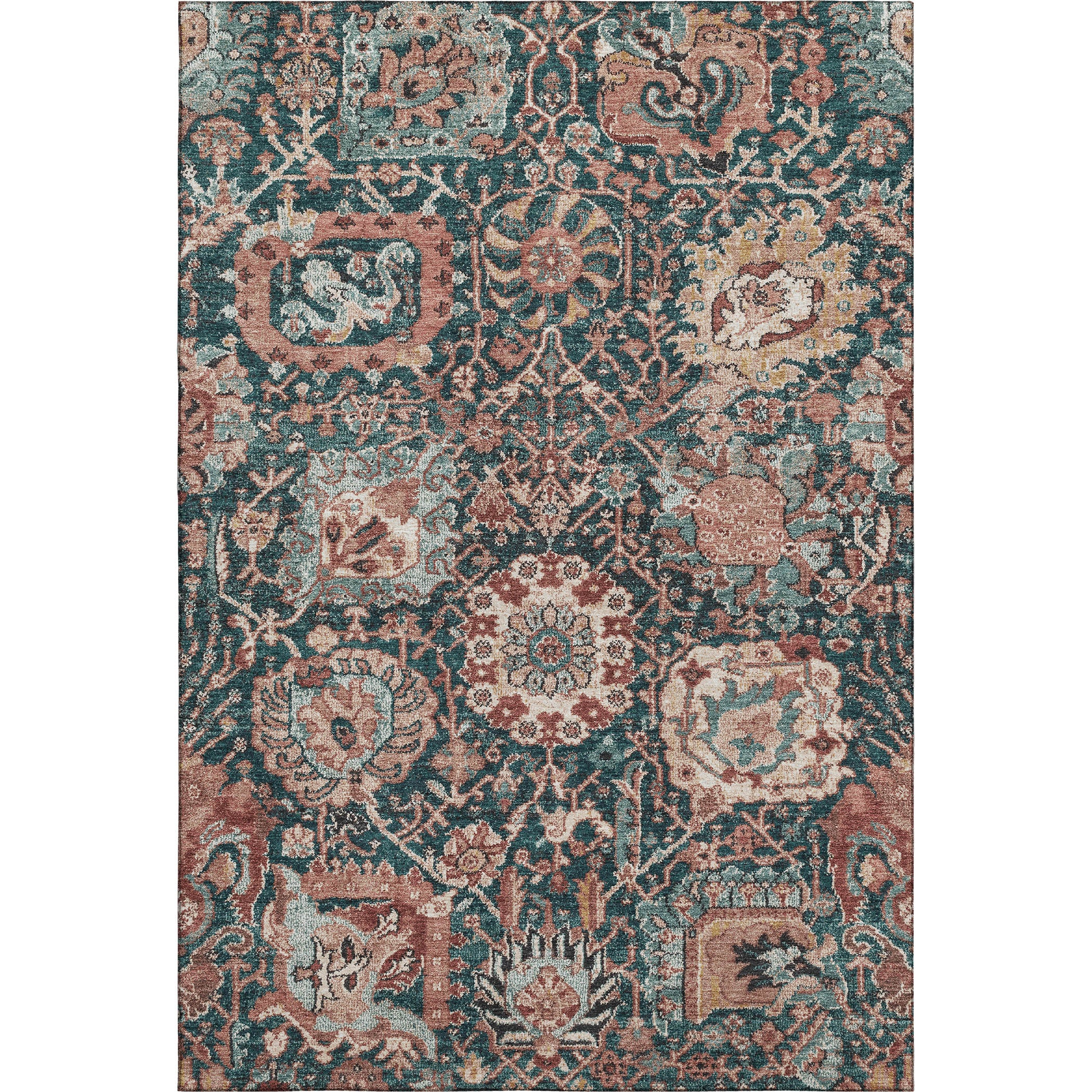 Reykjavik Machine Washable Transitional Salmon Orange Rug 2'6" x 3'10" #shape_Rectangle