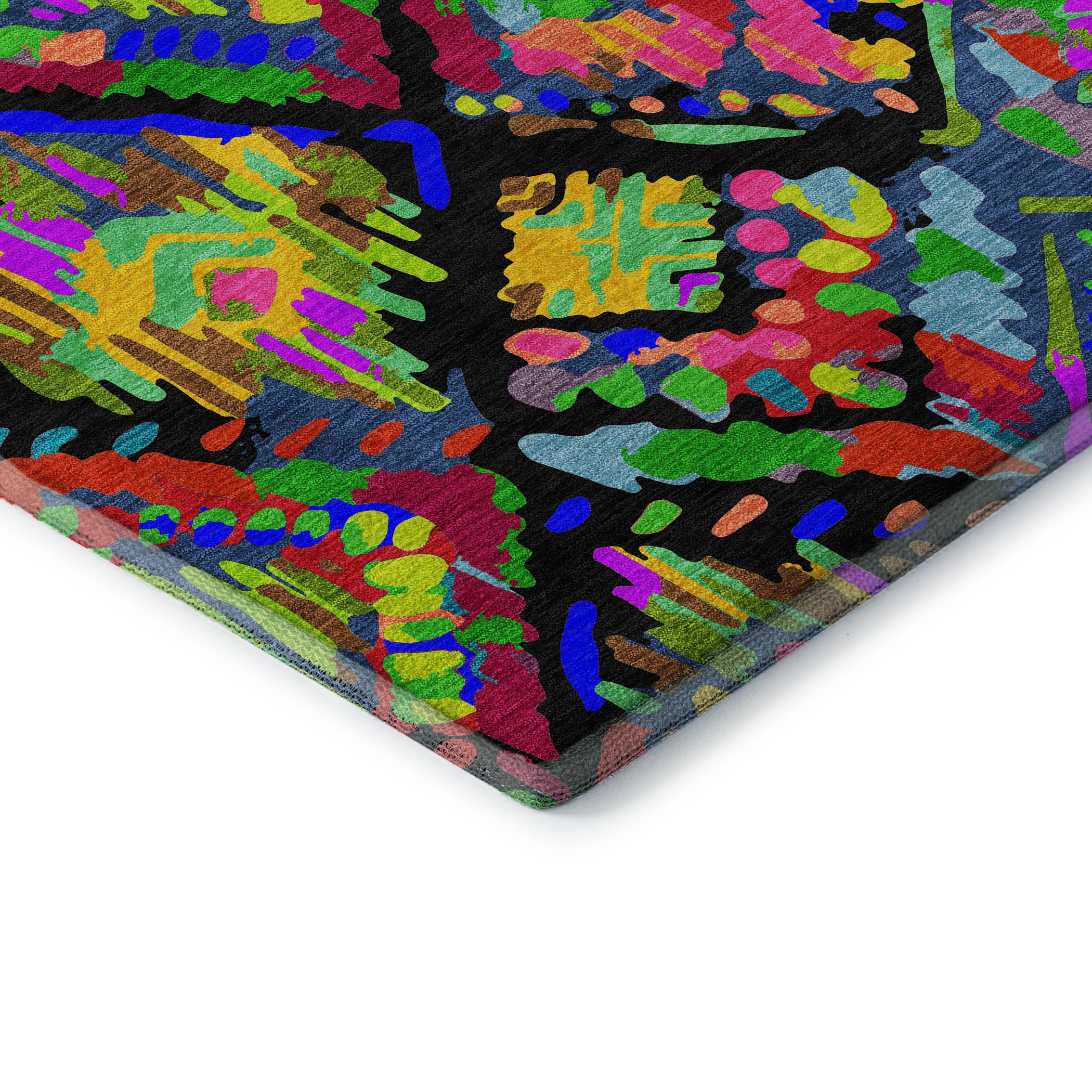 Florence Machine Washable Transitional Black Rug 1'8" x 2'6" #shape_Rectangle