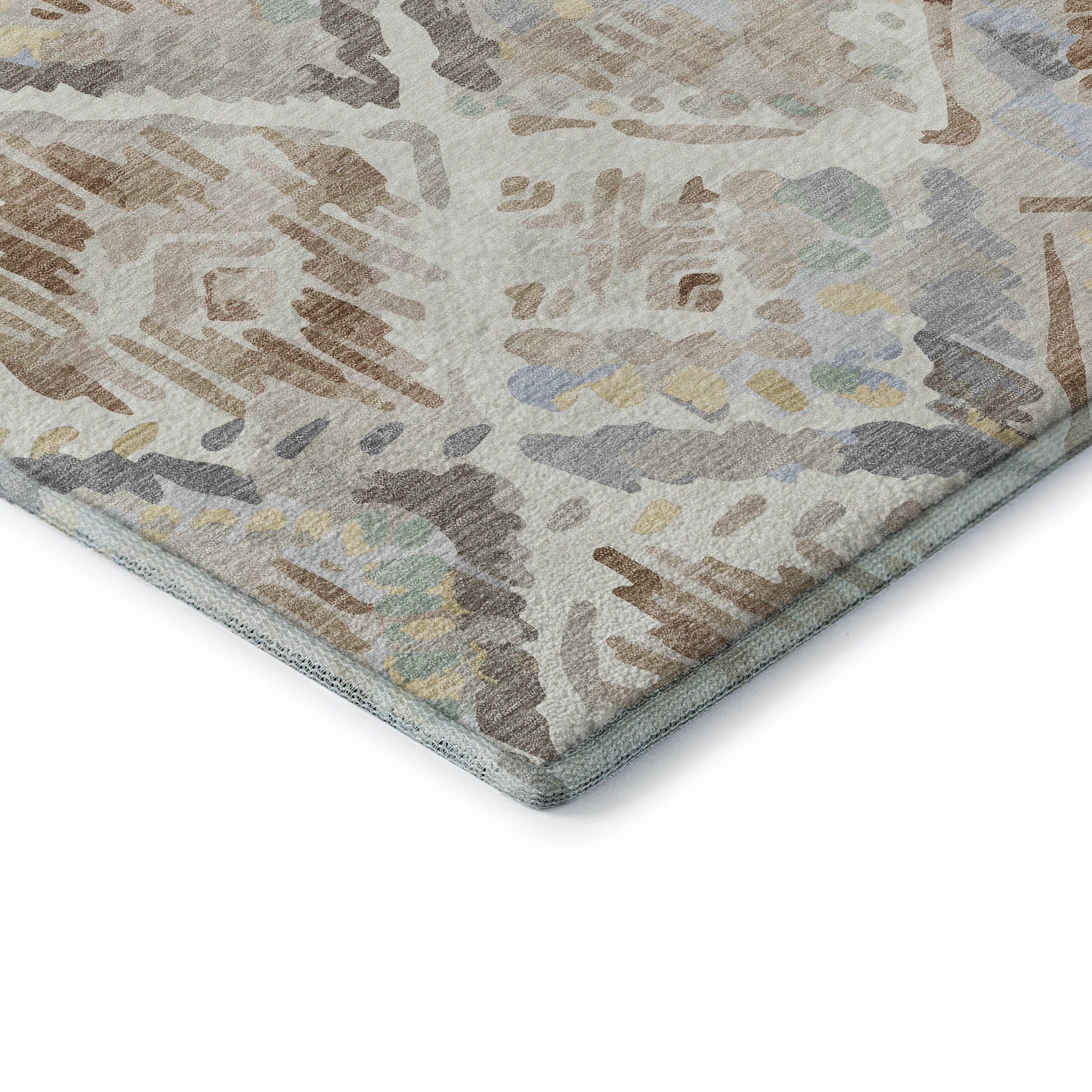 Florence Machine Washable Transitional Ivory Rug 1'8" x 2'6" #shape_Rectangle