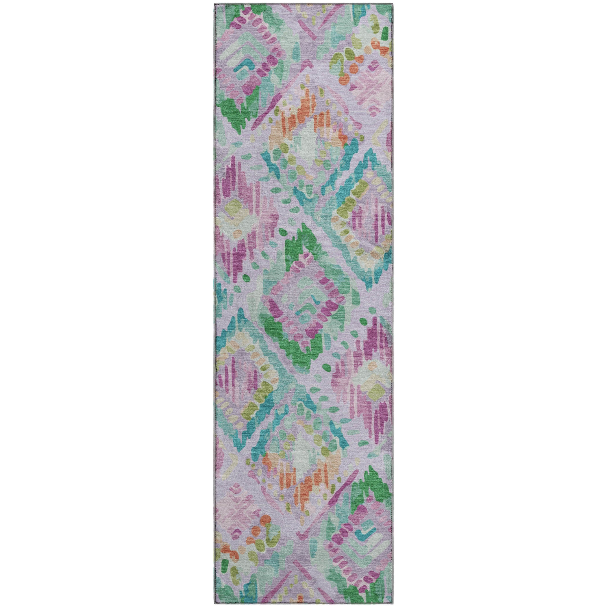 Florence Machine Washable Transitional Lavender Purple Rug 2'3" x 7'6" #shape_Runner