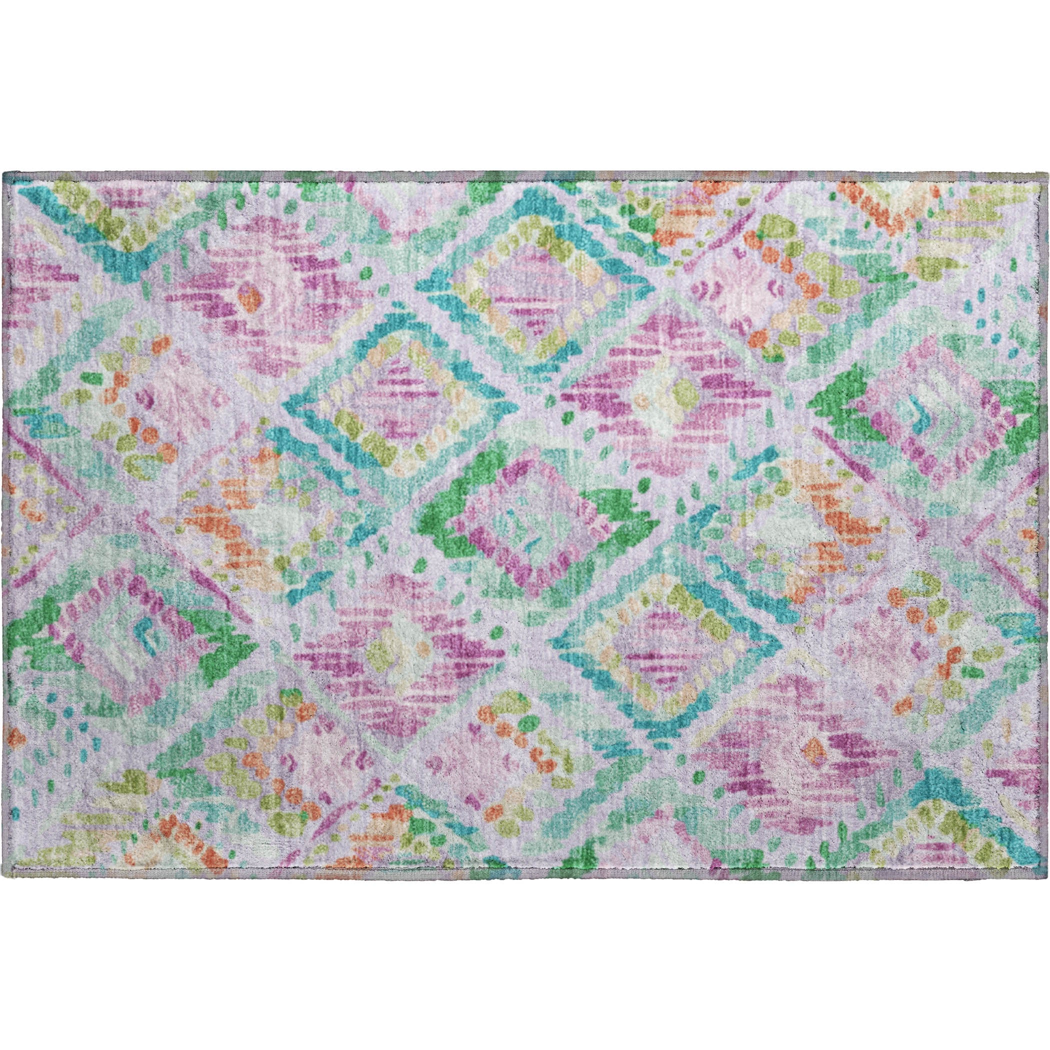 Florence Machine Washable Transitional Lavender Purple Rug 1'8" x 2'6" #shape_Rectangle