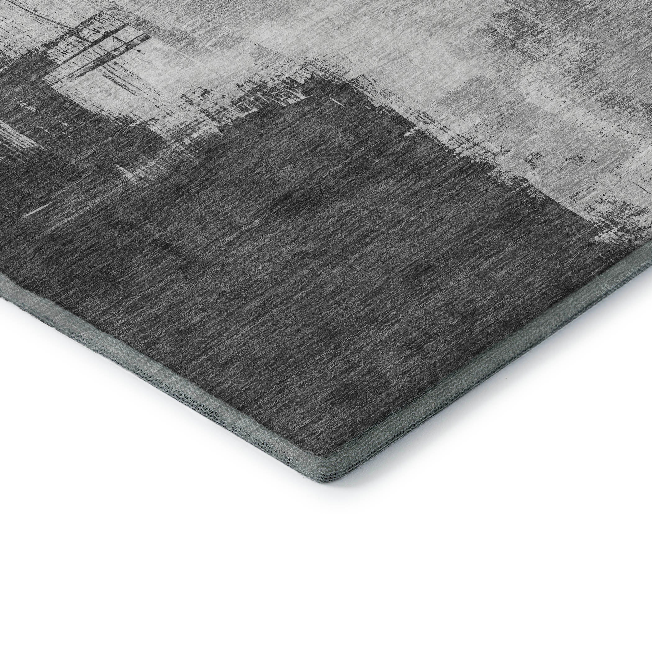 Lucerne Machine Washable Transitional Gray Rug 1'8" x 2'6" #shape_Rectangle
