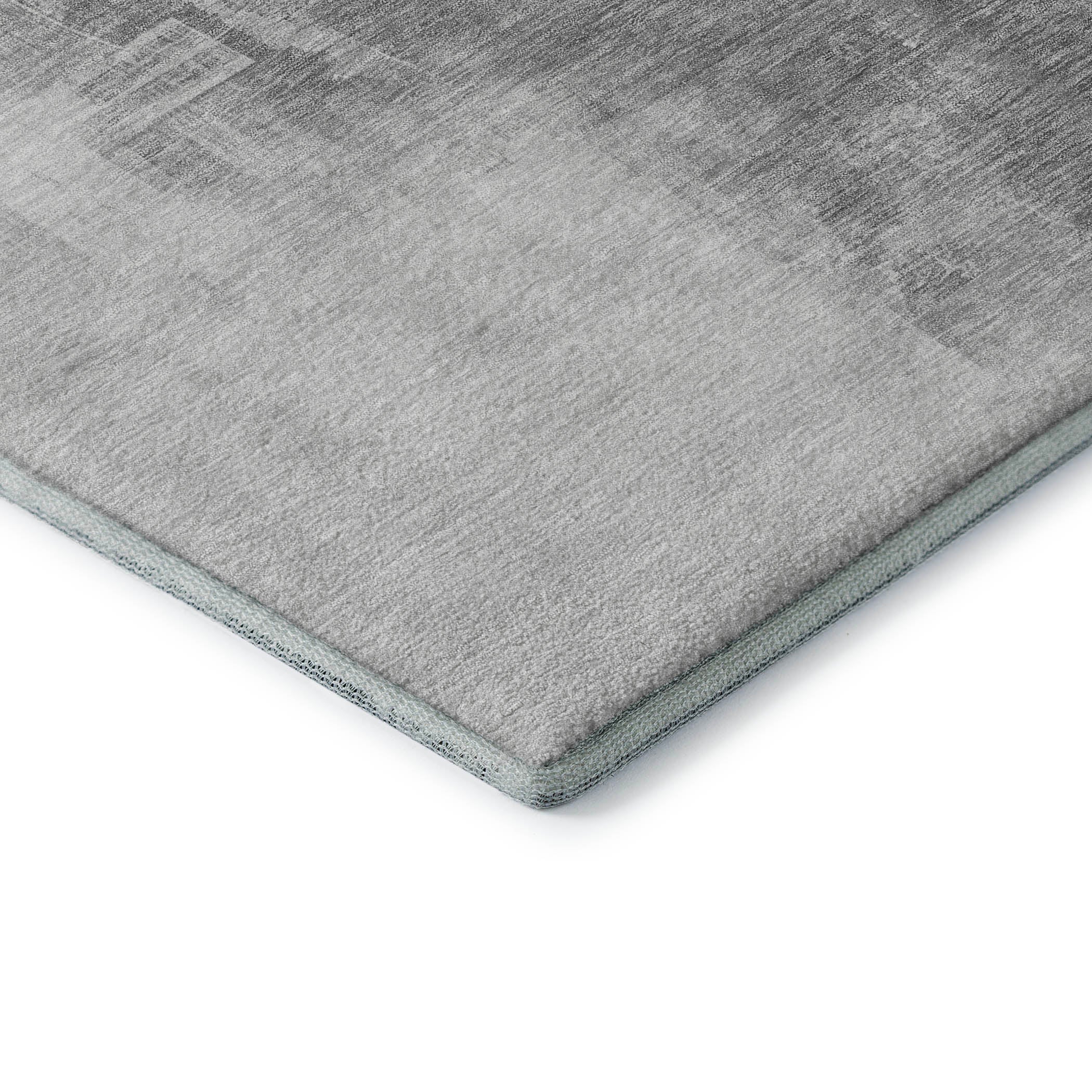 Lucerne Machine Washable Transitional Silver Gray Rug 1'8" x 2'6" #shape_Rectangle
