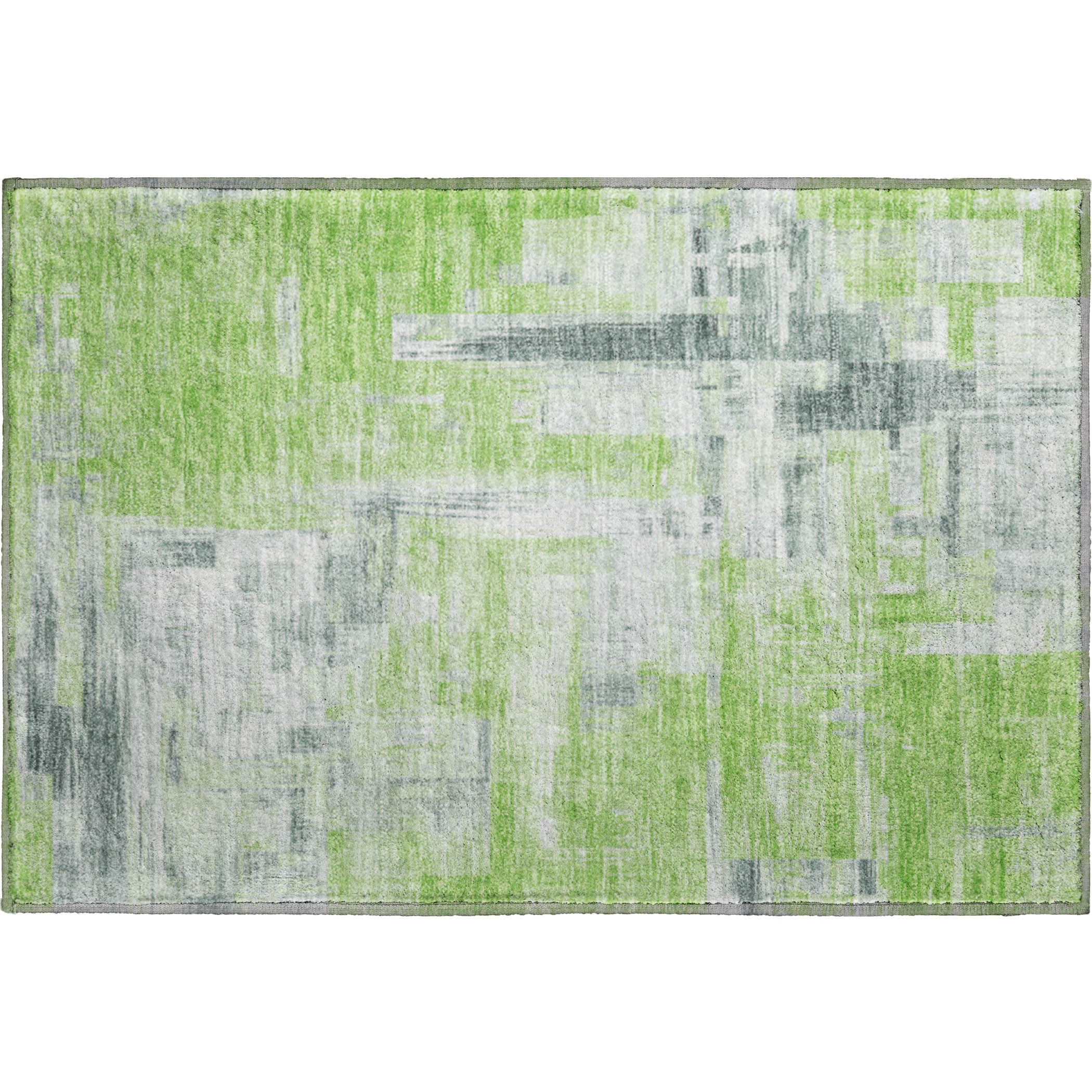 Vienna Machine Washable Transitional Aloe Green Rug 1'8" x 2'6" #shape_Rectangle