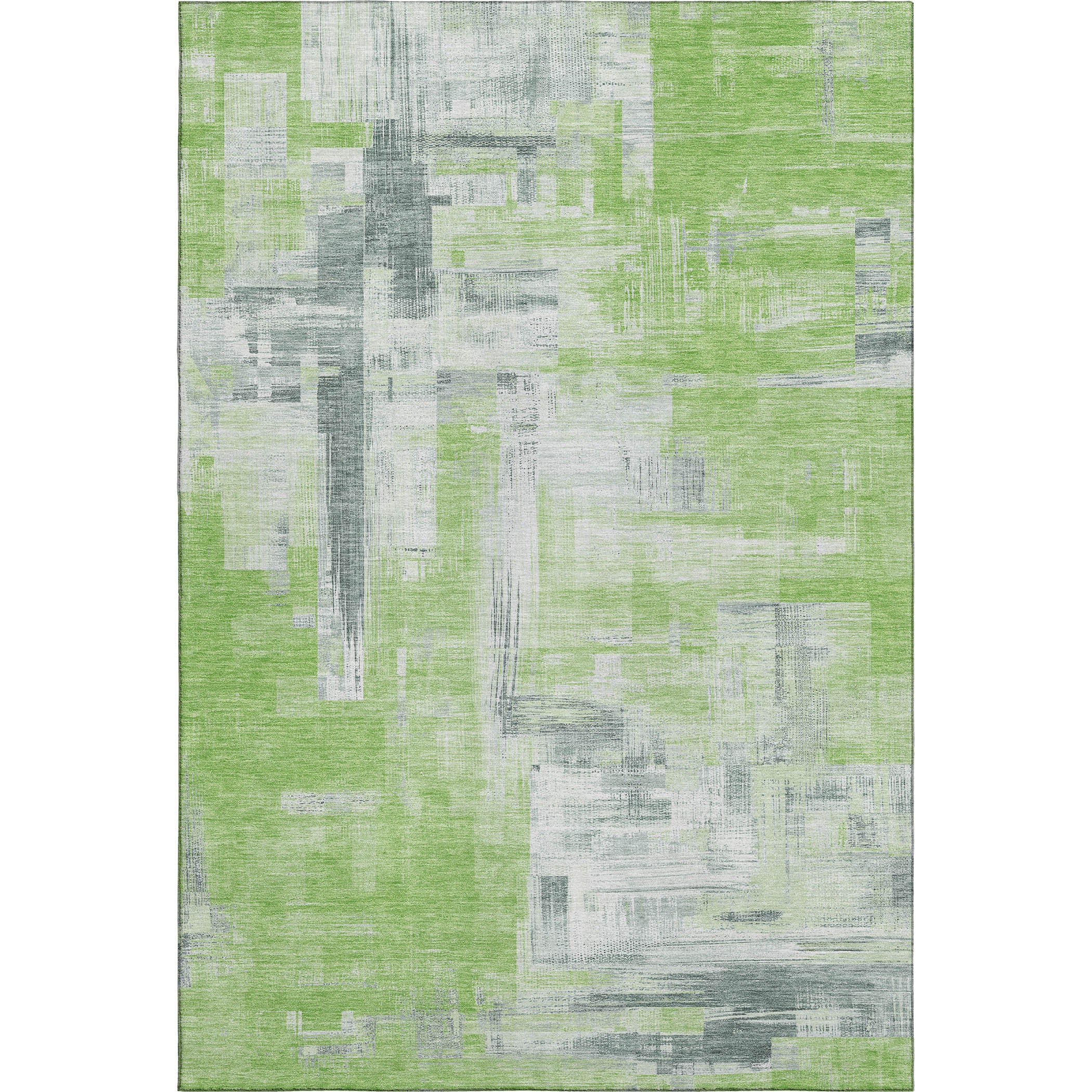 Vienna Machine Washable Transitional Aloe Green Rug 2'6" x 3'10" #shape_Rectangle