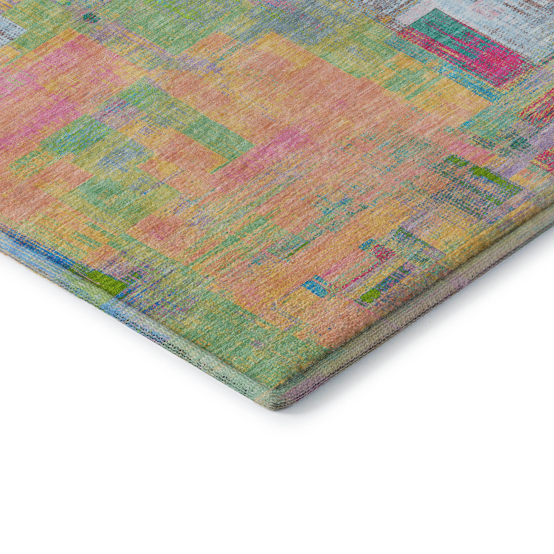 Vienna Machine Washable Transitional Pink Rug 1'8" x 2'6" #shape_Rectangle