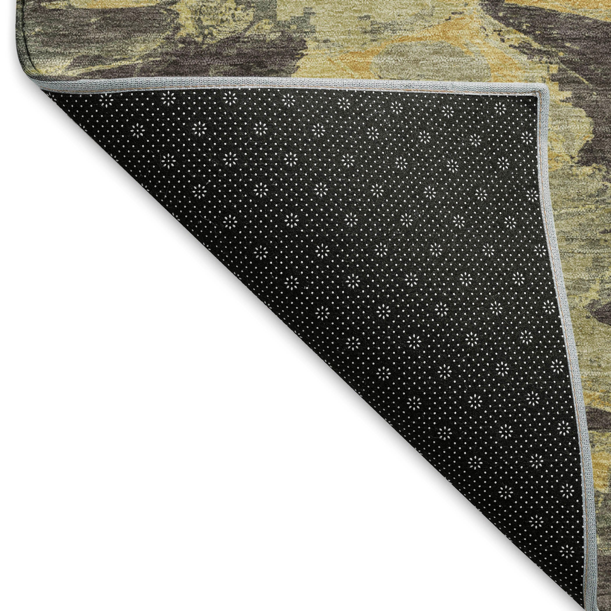 Cusco Machine Washable Transitional Charcoal Gray Rug 1'8" x 2'6" #shape_Rectangle