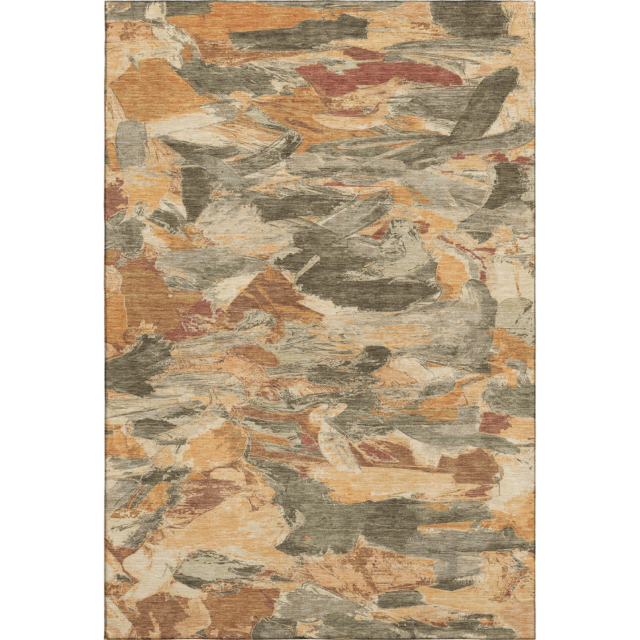 Cusco Machine Washable Transitional Copper Orange Rug 2'6" x 3'10" #shape_Rectangle