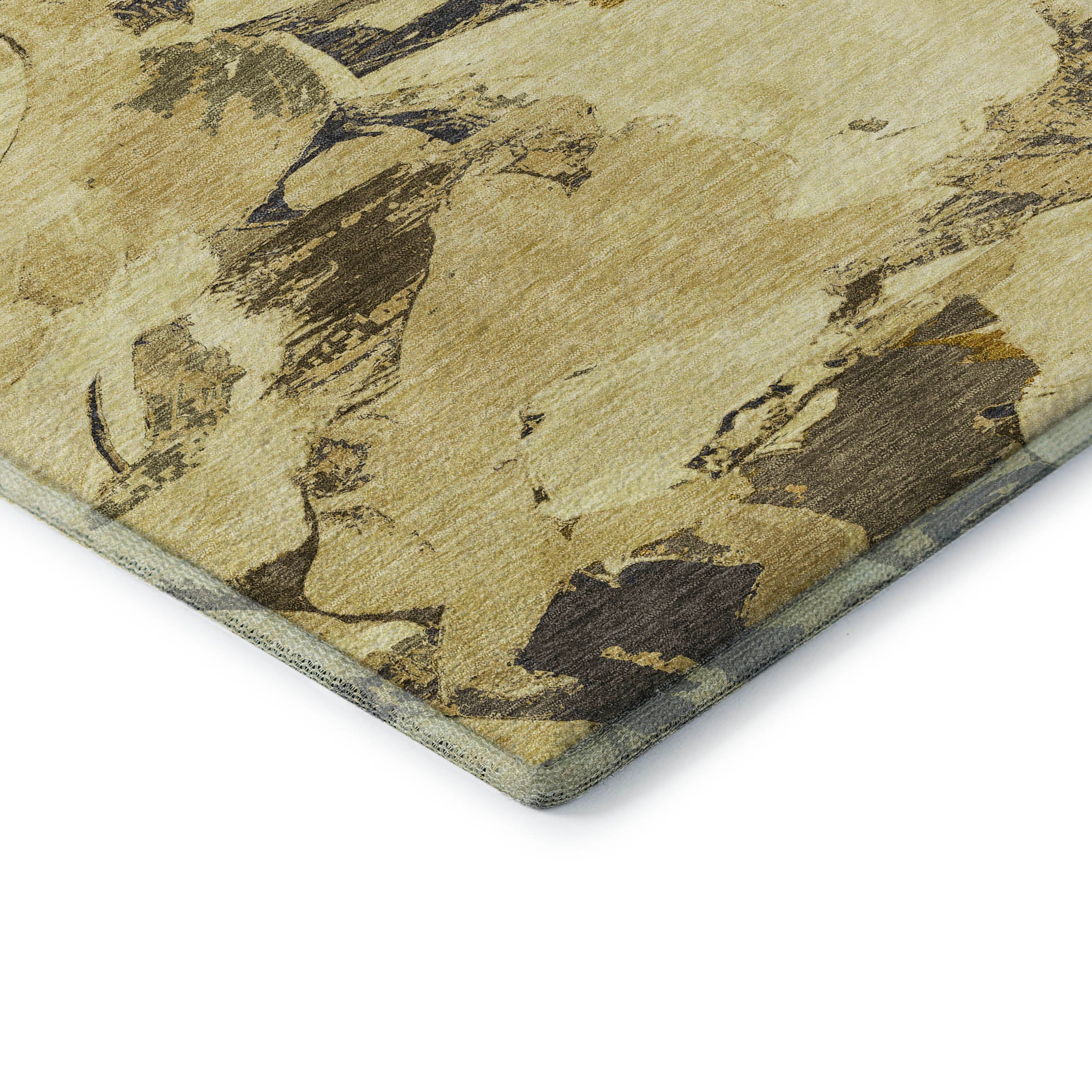 Cusco Machine Washable Transitional Gold Rug 1'8" x 2'6" #shape_Rectangle