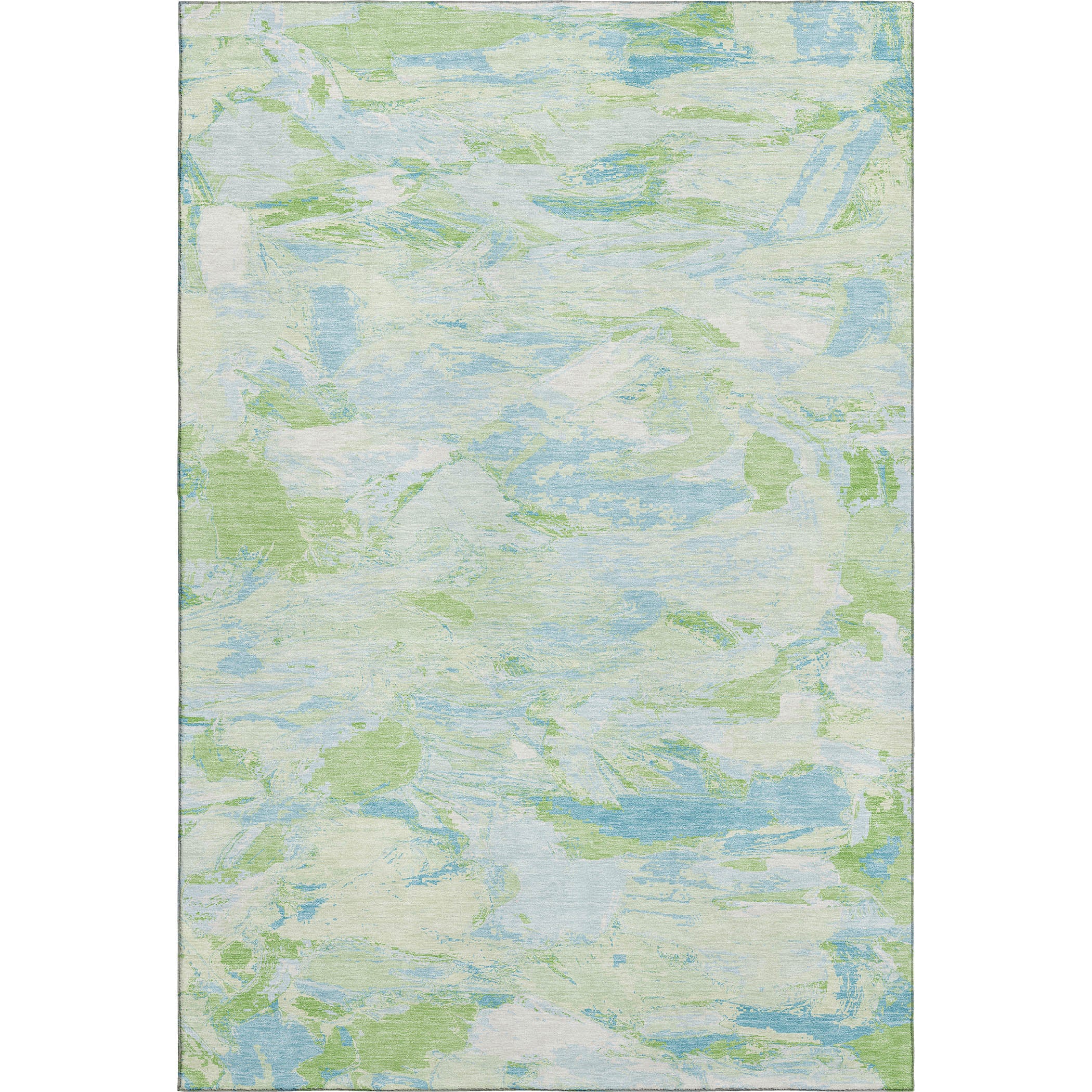 Cusco Machine Washable Transitional Mint Green Rug 2'6" x 3'10" #shape_Rectangle