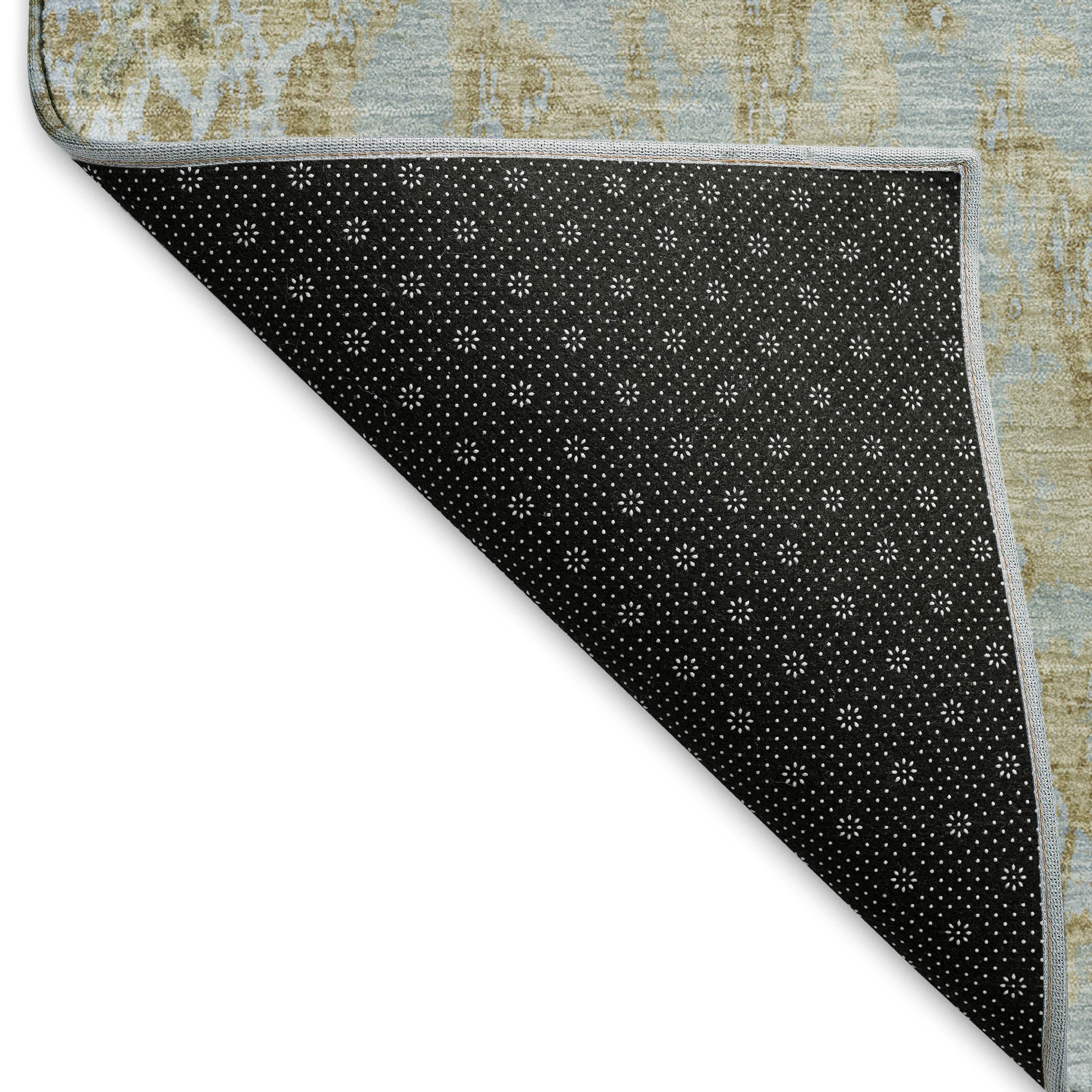 Zanzibar Machine Washable Transitional Khaki Brown Rug 1'8" x 2'6" #shape_Rectangle