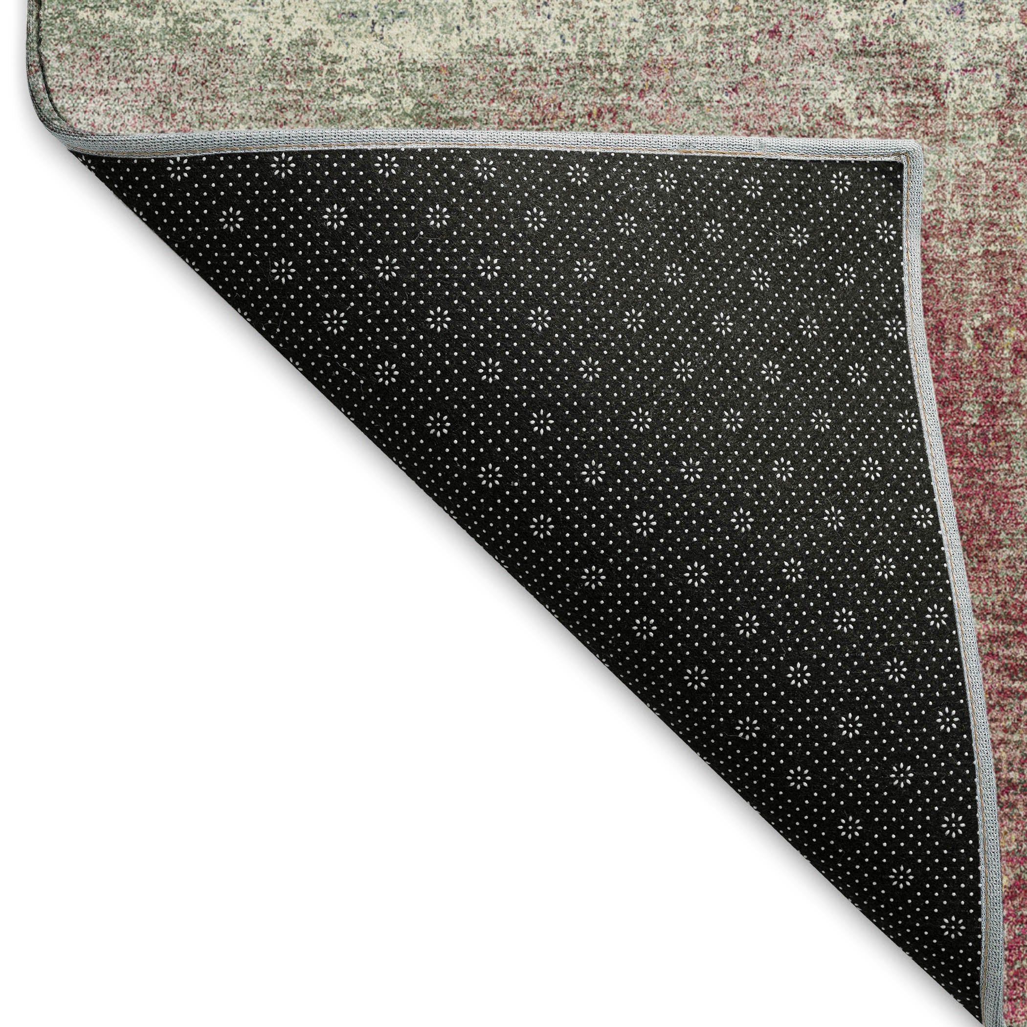 Bern Machine Washable Transitional Blush Pink Rug 1'8" x 2'6" #shape_Rectangle