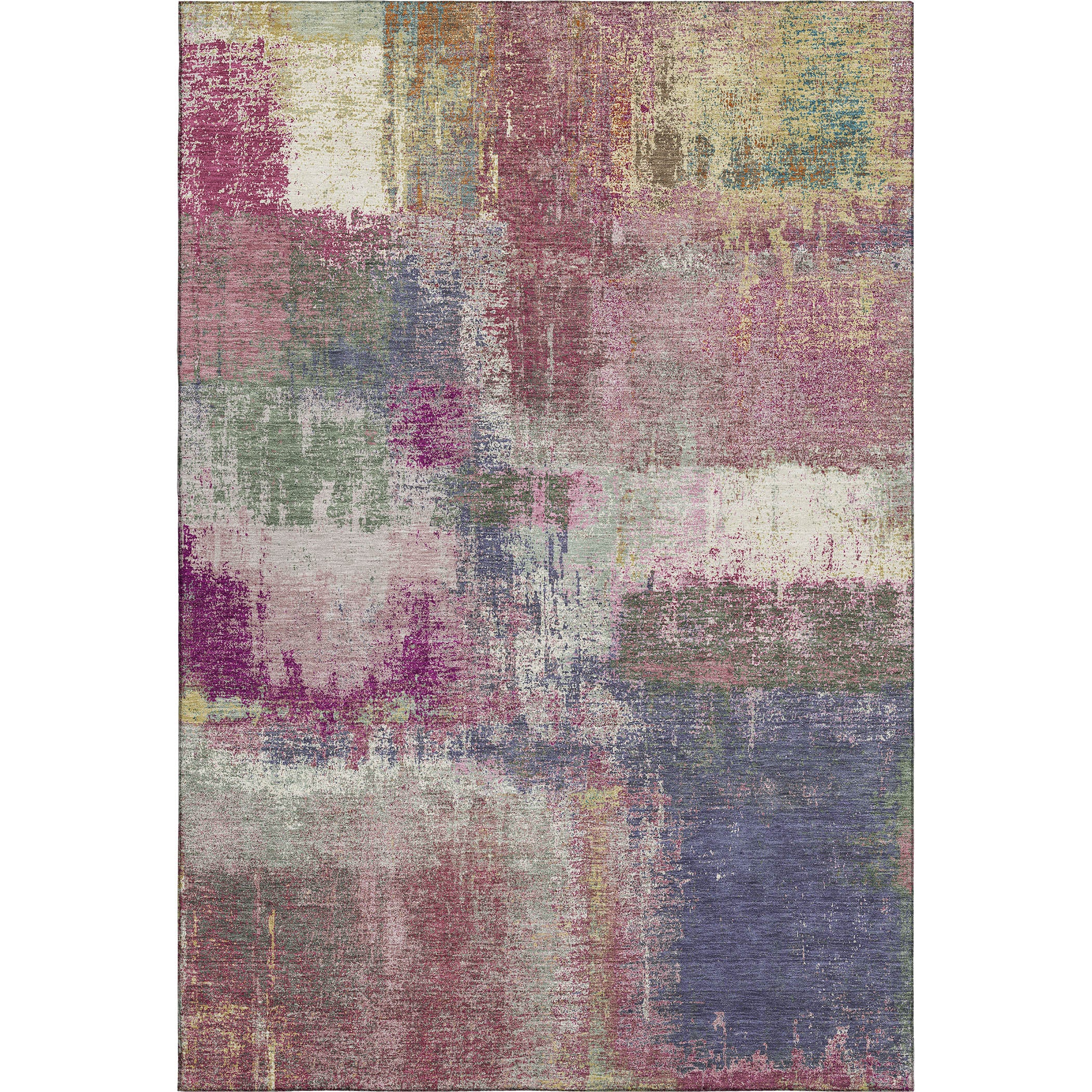Bern Machine Washable Transitional Blush Pink Rug 2'6" x 3'10" #shape_Rectangle