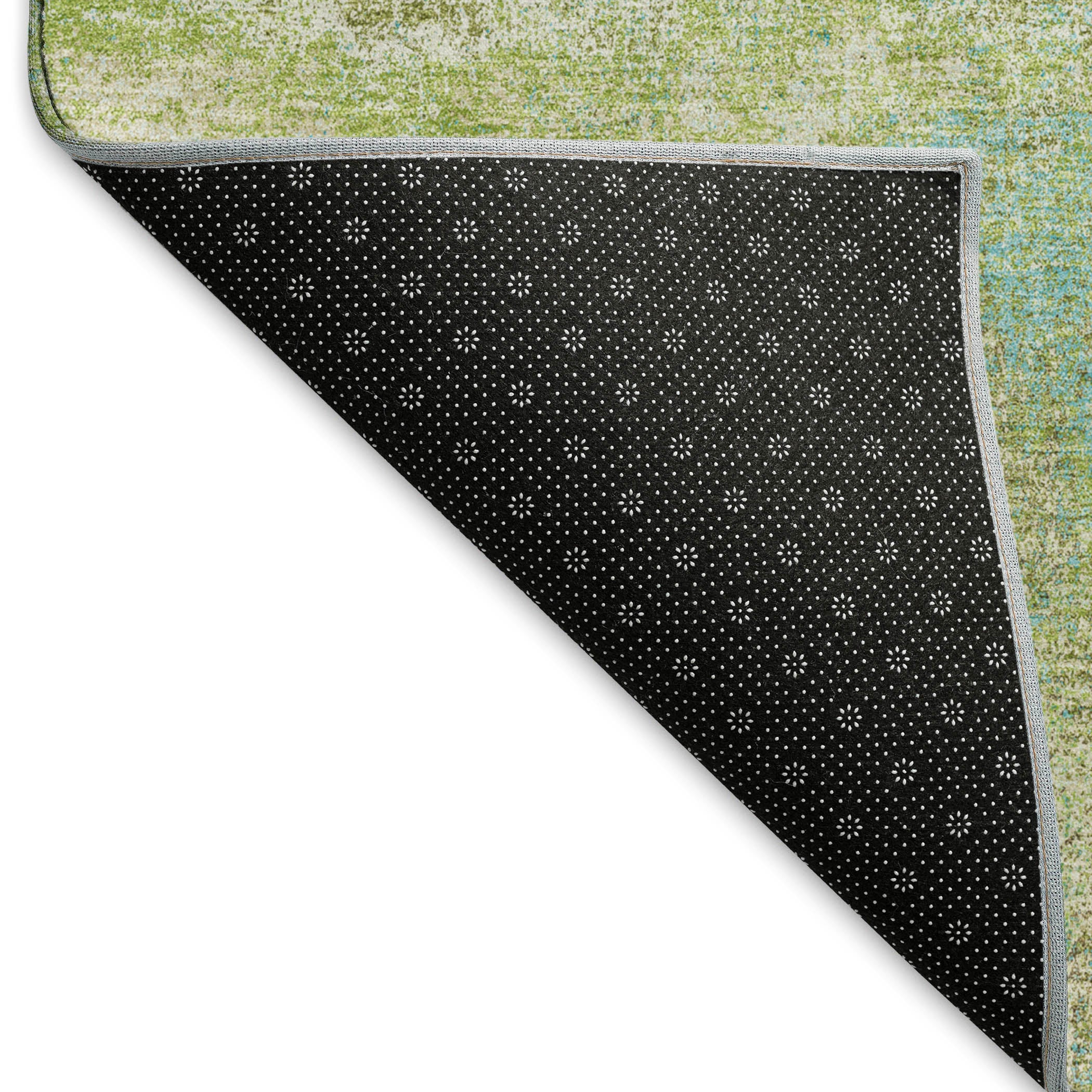 Bern Machine Washable Transitional Lime Green Rug 1'8" x 2'6" #shape_Rectangle