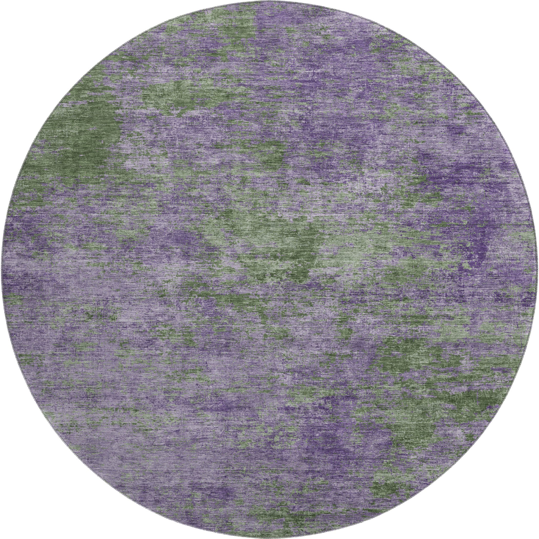 Colombo Machine Washable Transitional Purple Rug 8' x 8' #shape_Round