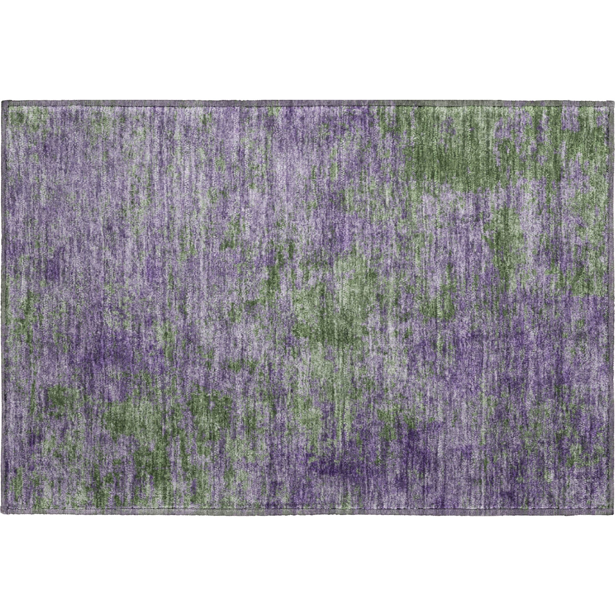 Colombo Machine Washable Transitional Purple Rug 1'8" x 2'6" #shape_Rectangle