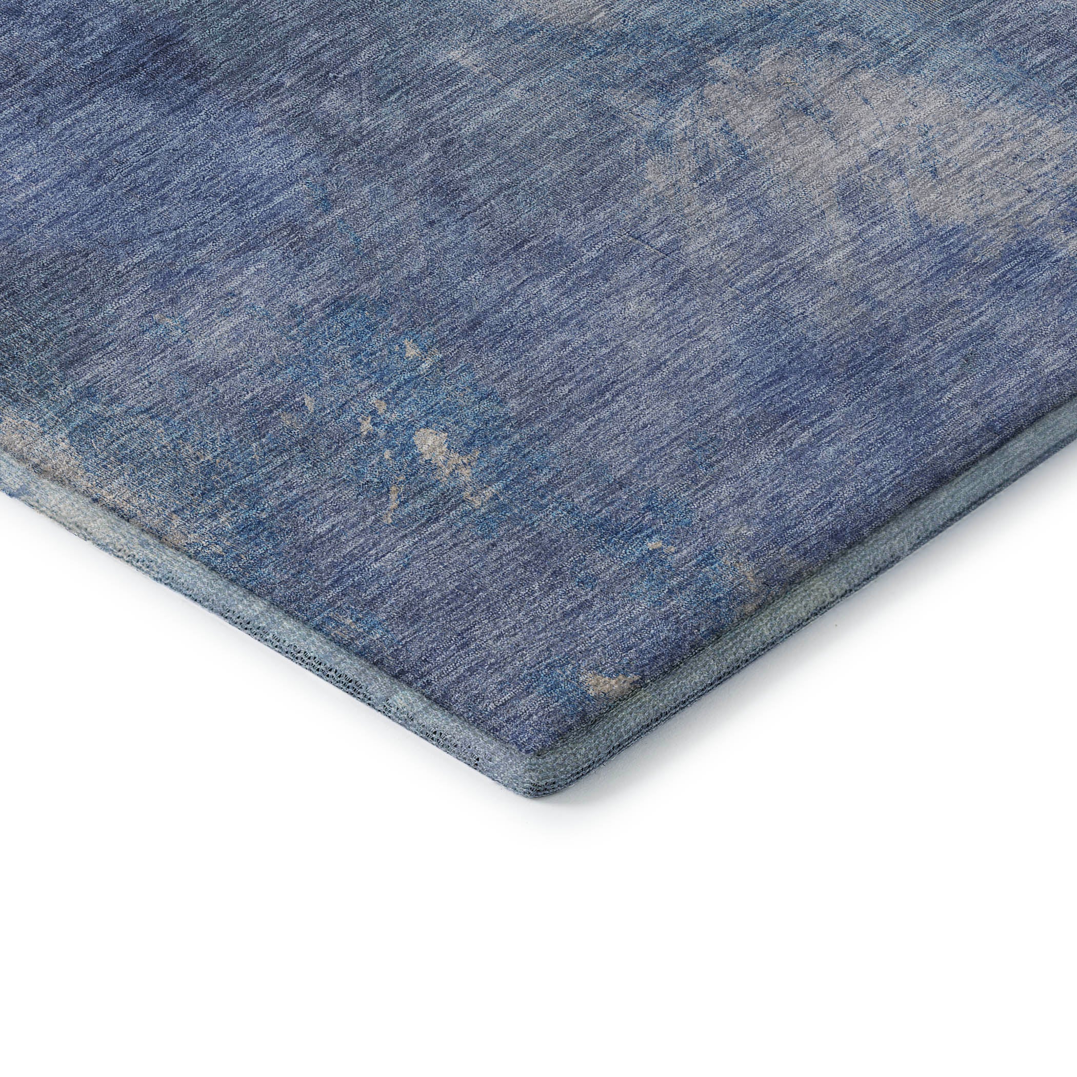Seoul Machine Washable Transitional Blue Rug 1'8" x 2'6" #shape_Rectangle