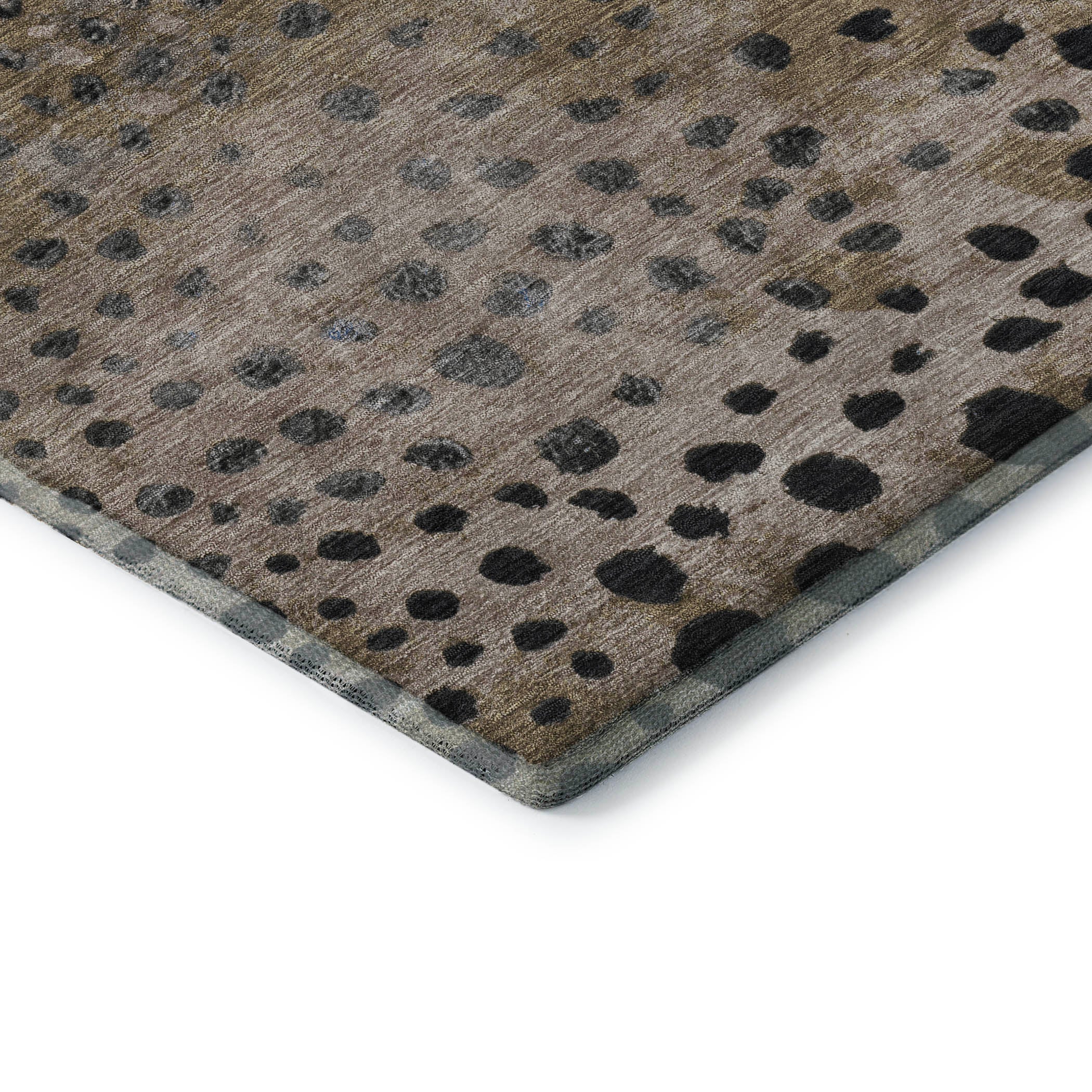 Istanbul Machine Washable Transitional Khaki Brown Rug 1'8" x 2'6" #shape_Rectangle