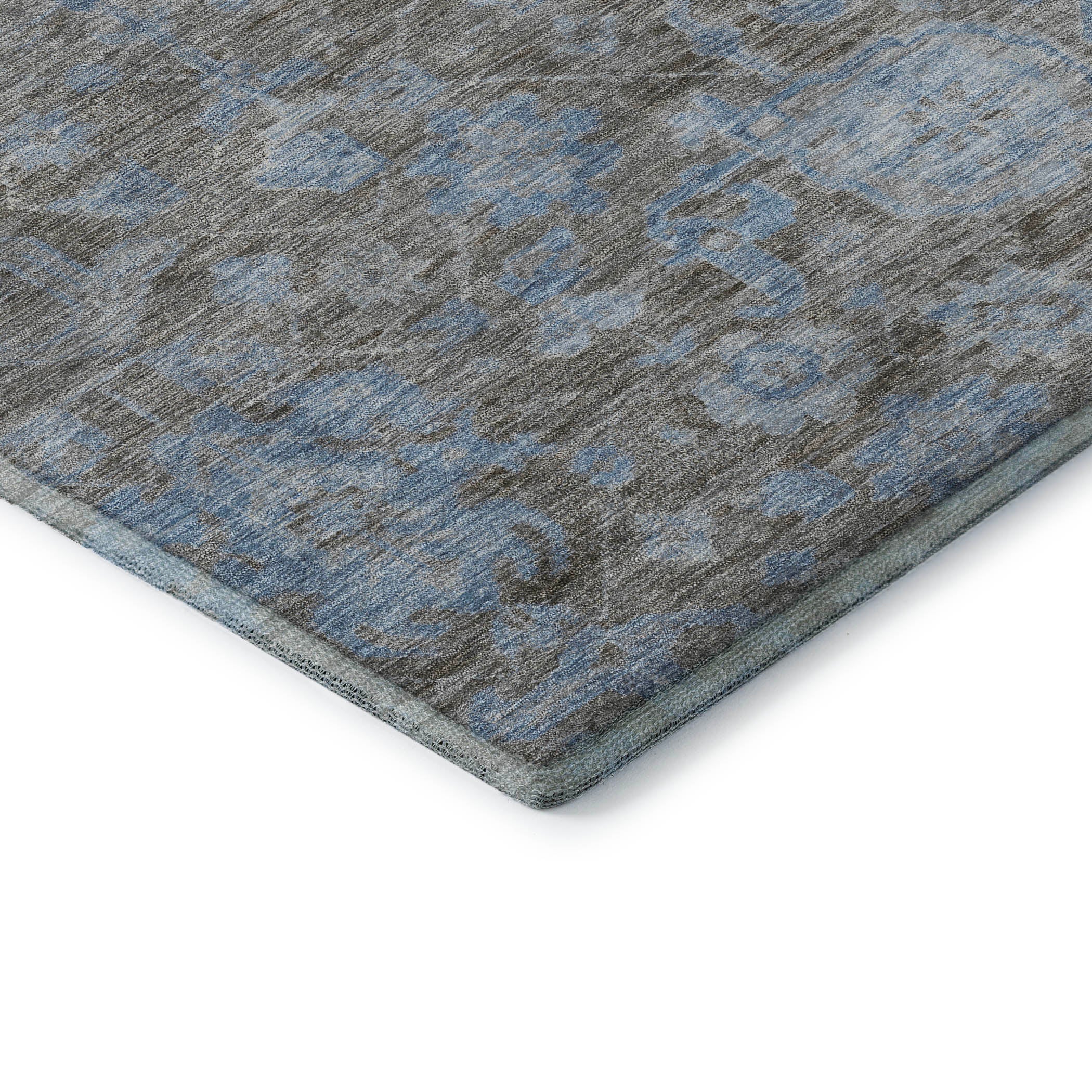 Istanbul Machine Washable Traditional Gray Rug 1'8" x 2'6" #shape_Rectangle