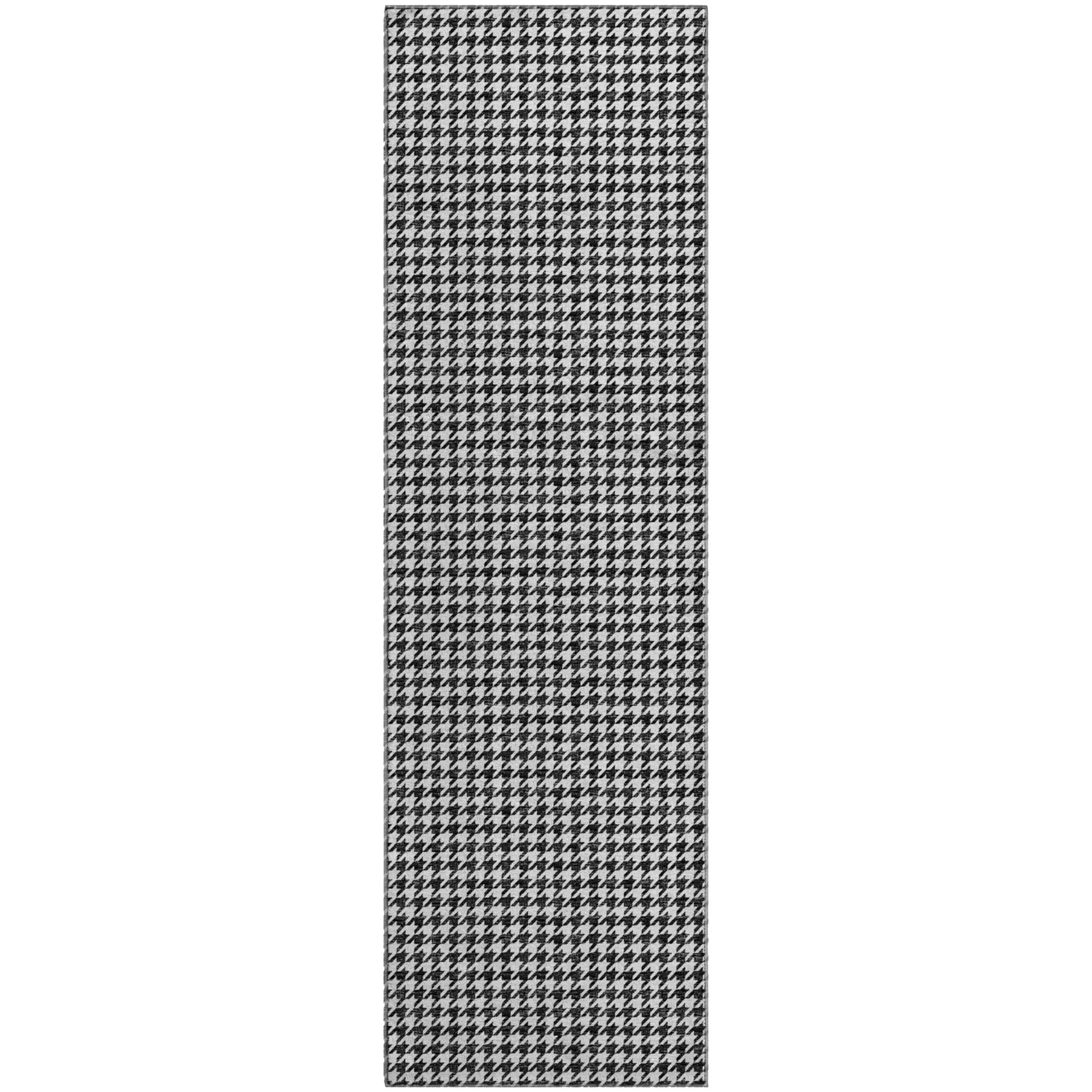 Mdina Machine Washable Transitional Black Rug 2'3" x 7'6" #shape_Runner