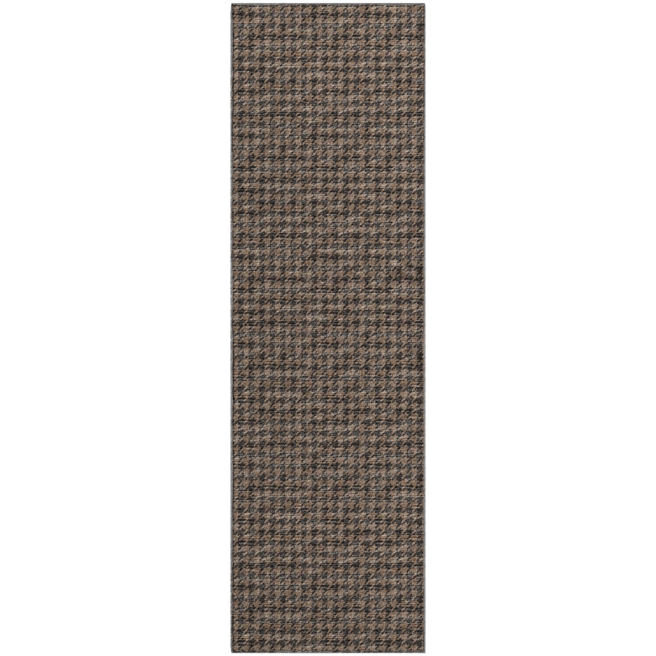 Mdina Machine Washable Transitional Chocolate Brown Rug 2'3" x 7'6" #shape_Runner
