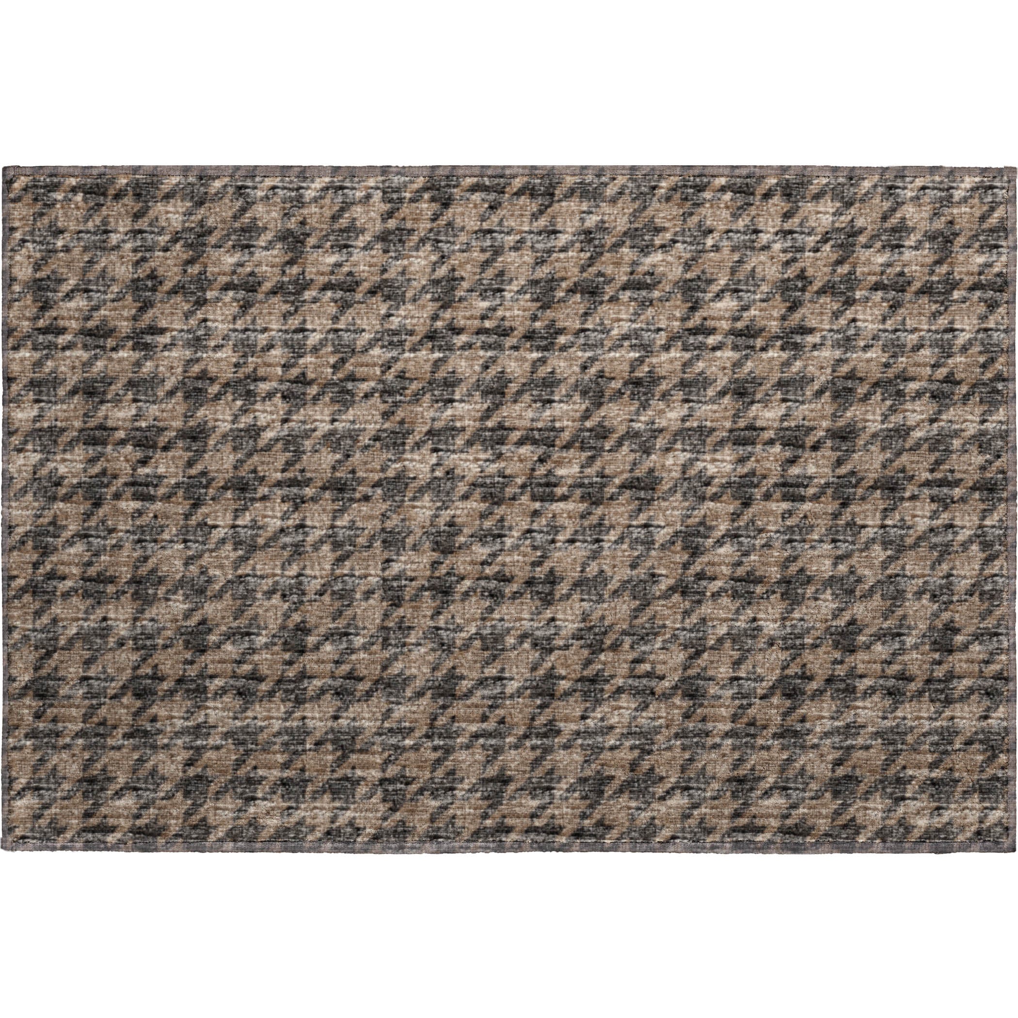 Mdina Machine Washable Transitional Chocolate Brown Rug 1'8" x 2'6" #shape_Rectangle