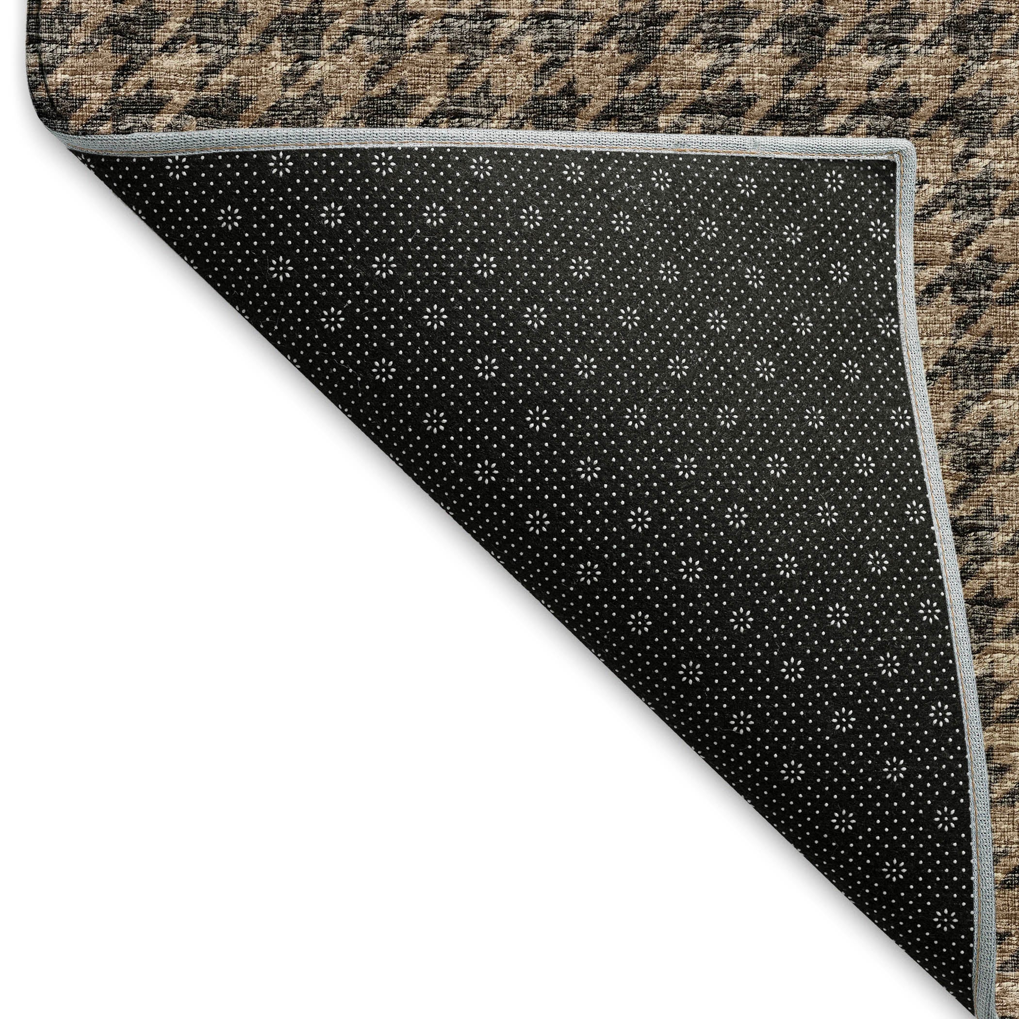 Mdina Machine Washable Transitional Chocolate Brown Rug 1'8" x 2'6" #shape_Rectangle