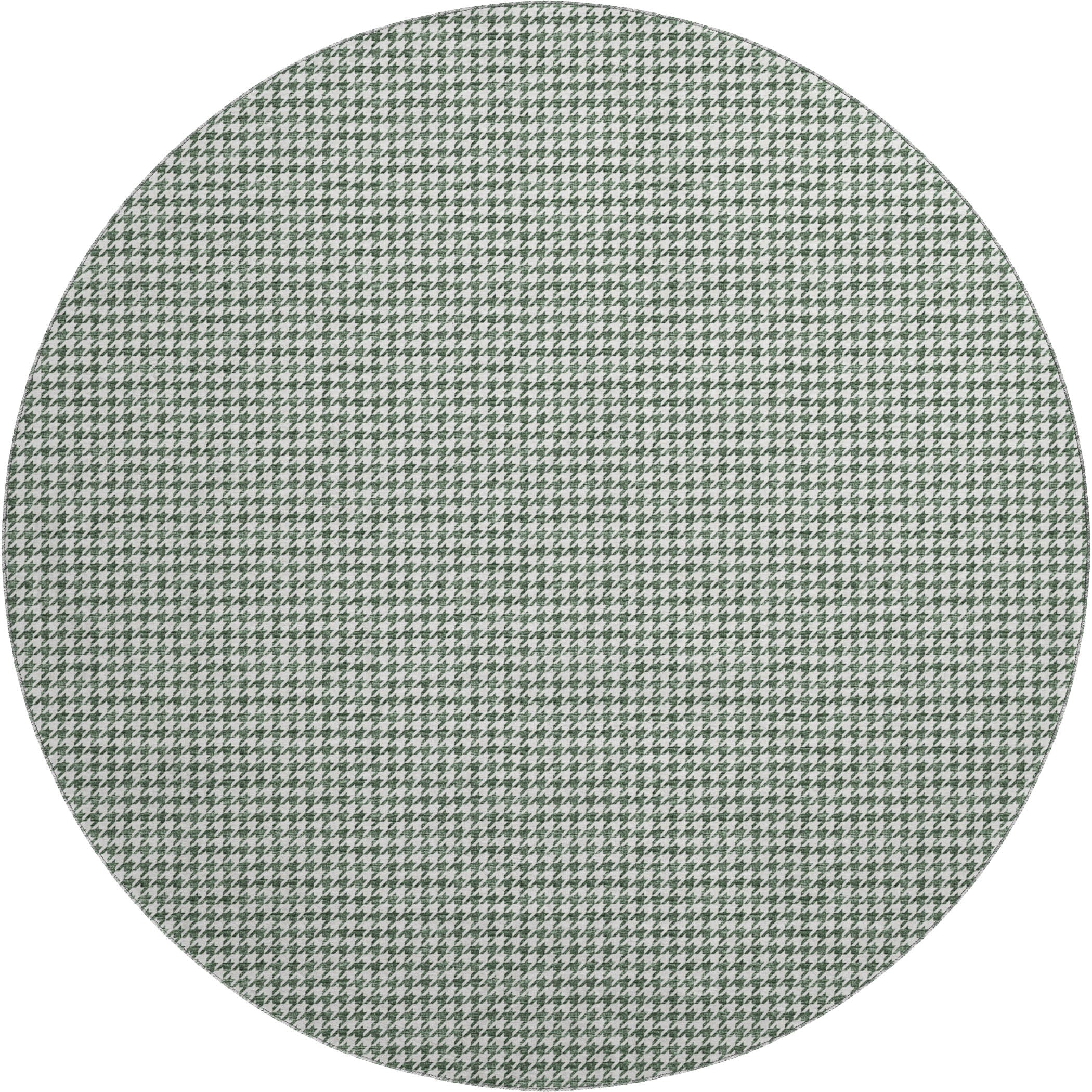 Mdina Machine Washable Transitional Green Rug 8' x 8' #shape_Round