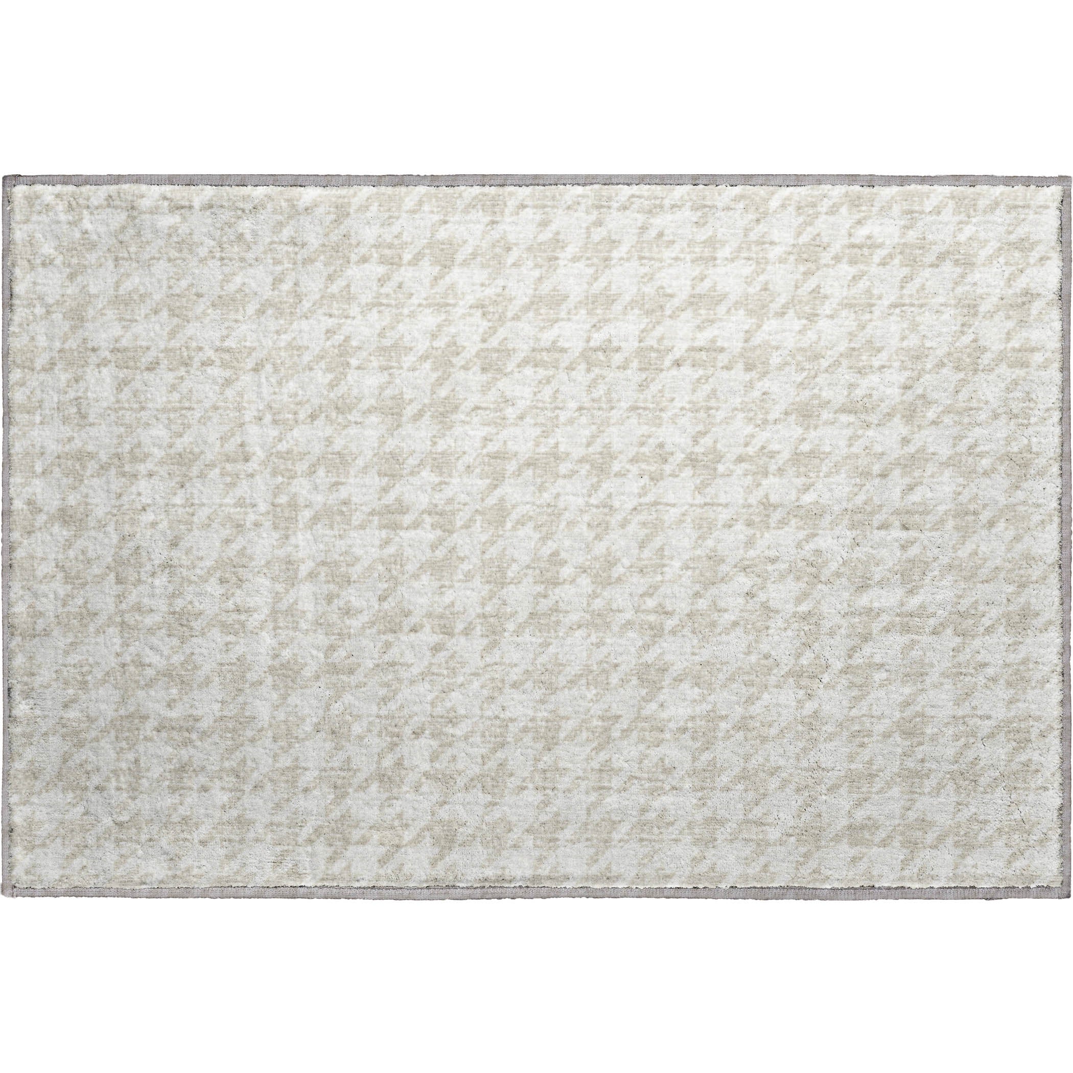 Mdina Machine Washable Transitional Linen Beige Rug 1'8" x 2'6" #shape_Rectangle