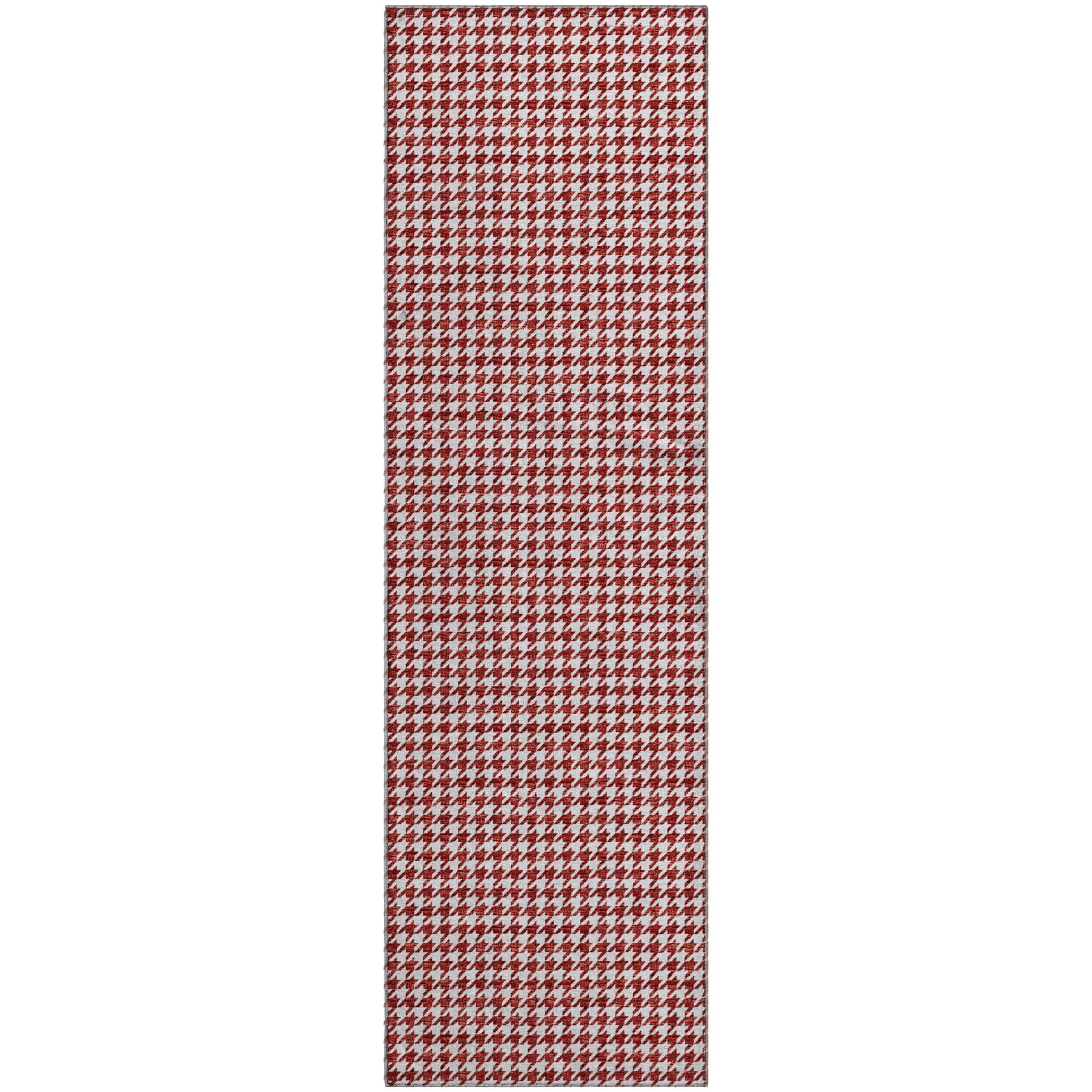 Mdina Machine Washable Transitional Red Rug 2'3" x 7'6" #shape_Runner