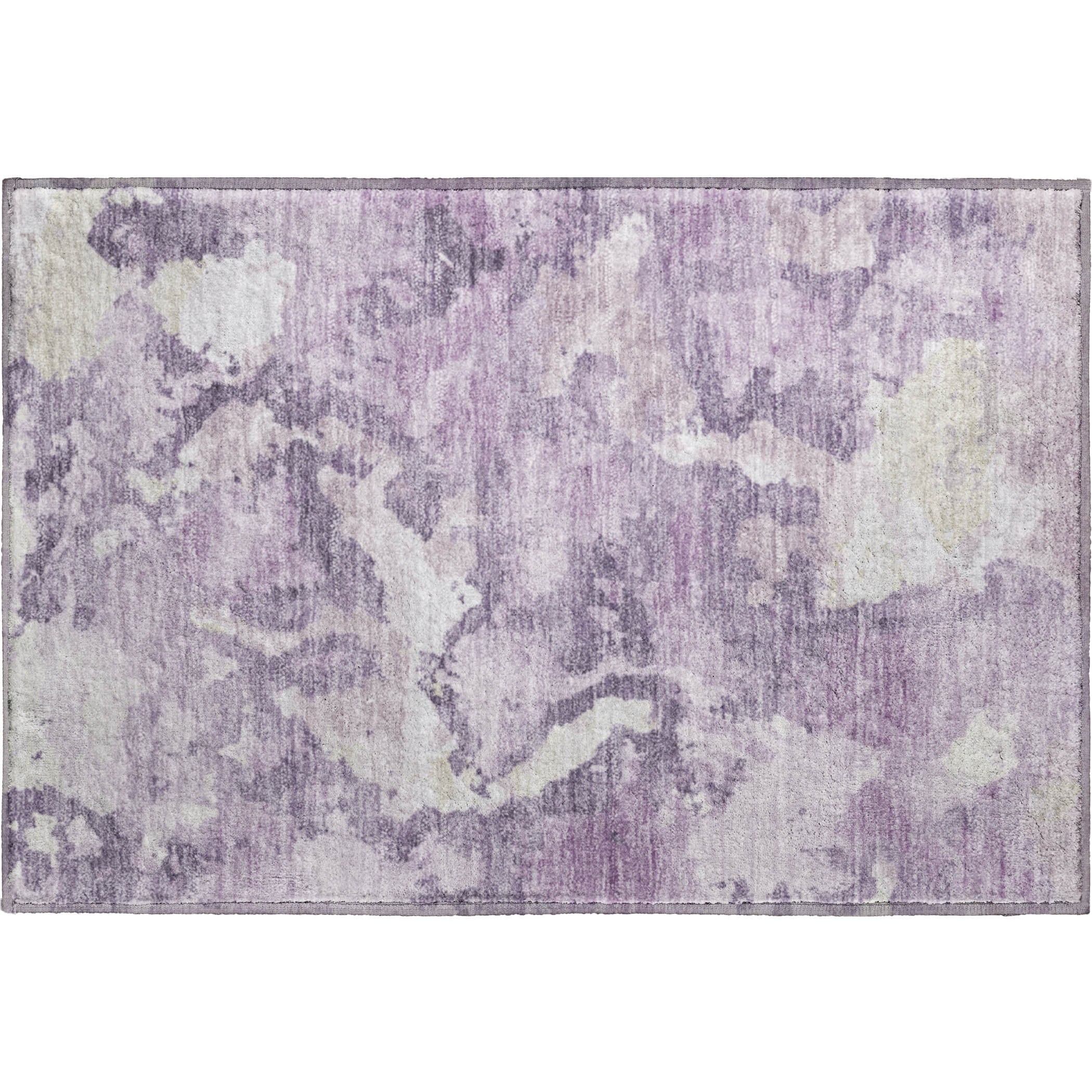 Seoul Machine Washable Transitional Lavender Purple Rug 1'8" x 2'6" #shape_Rectangle