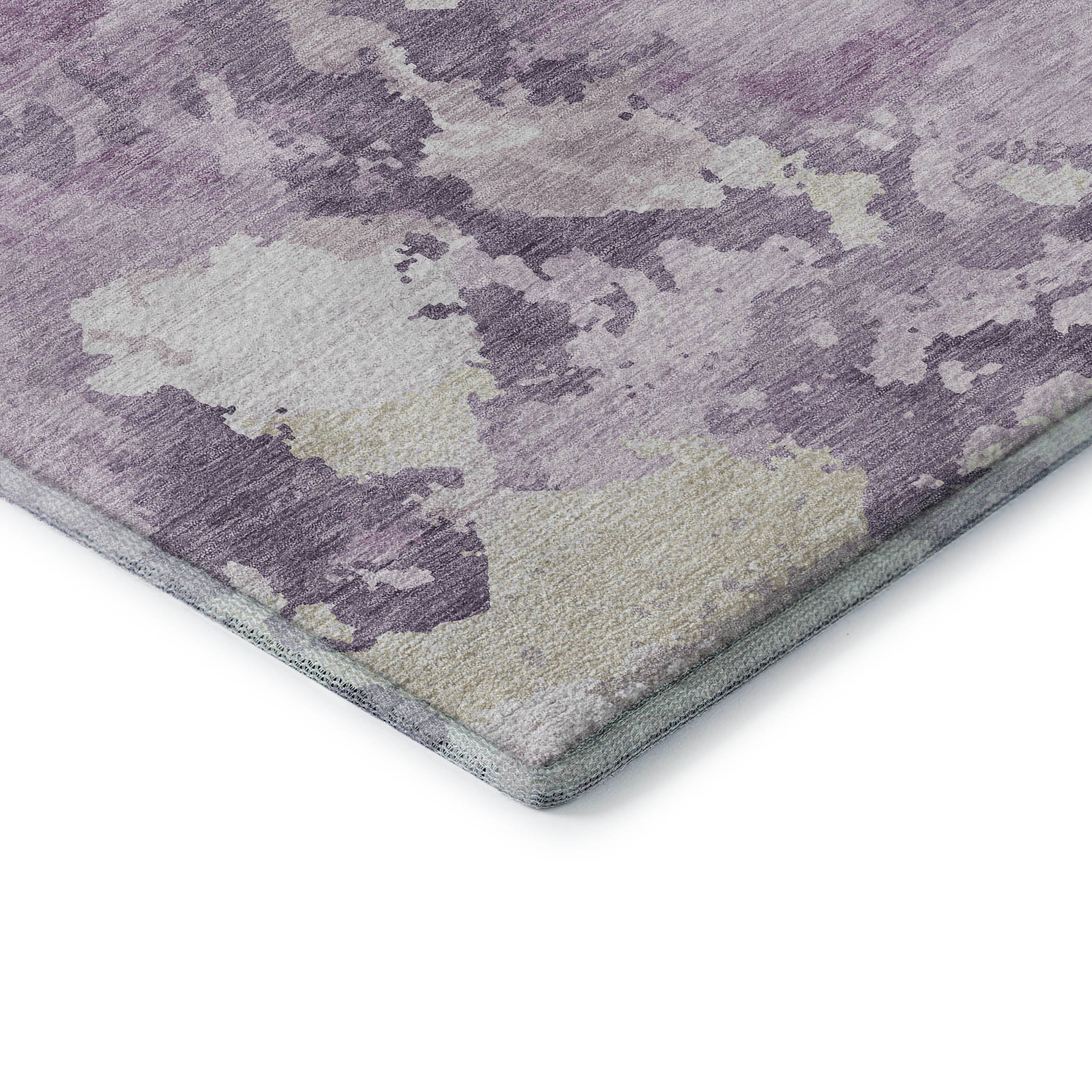 Seoul Machine Washable Transitional Lavender Purple Rug 1'8" x 2'6" #shape_Rectangle