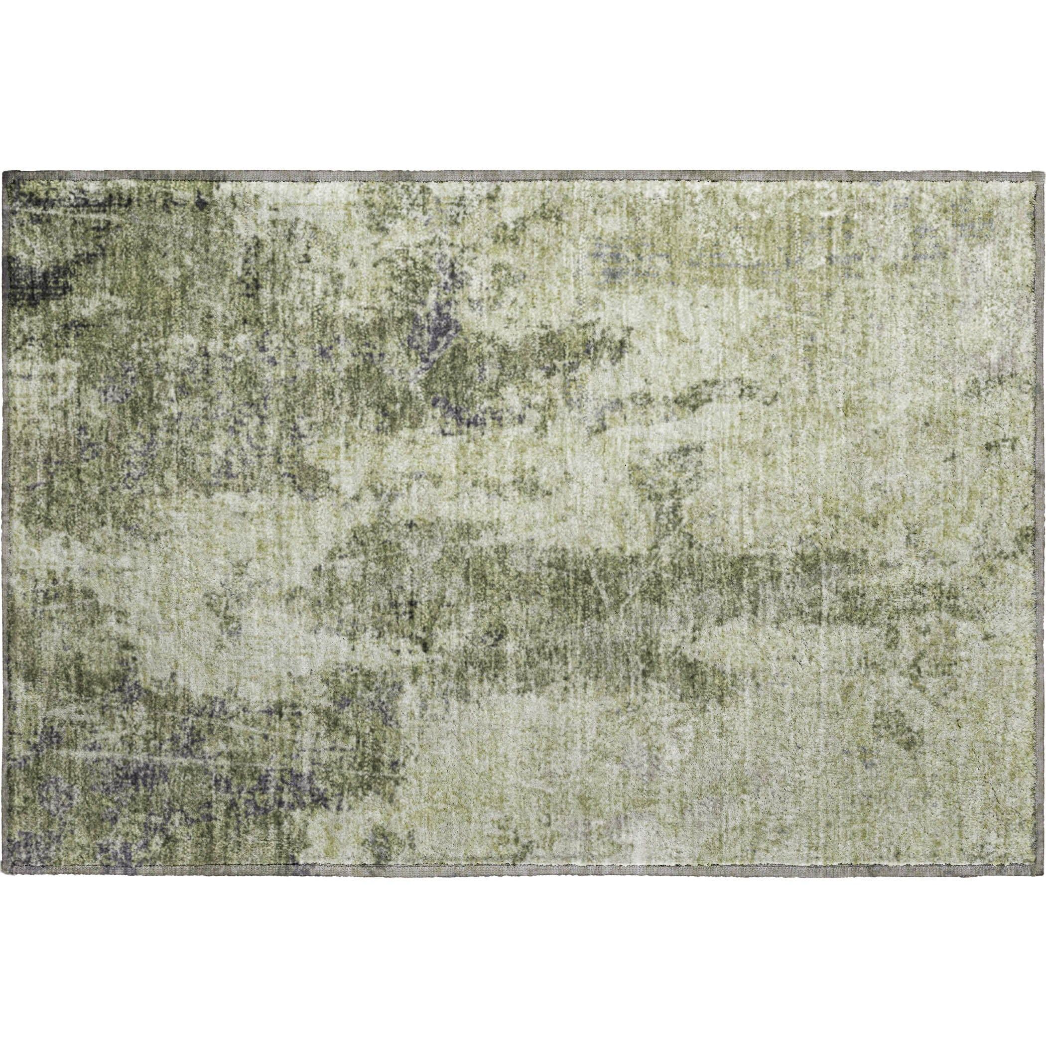 Baku Machine Washable Transitional Aloe Green Rug 1'8" x 2'6" #shape_Rectangle