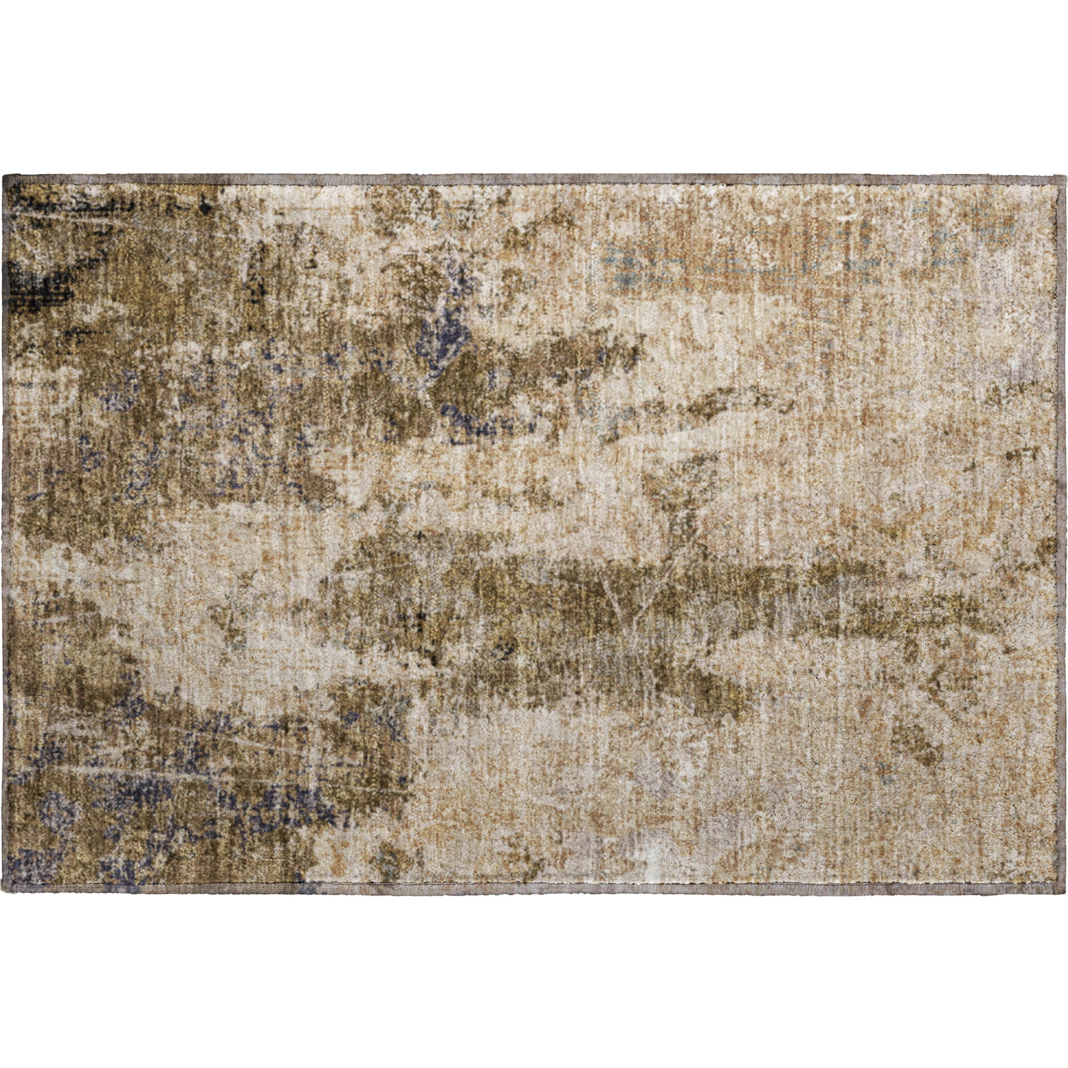 Baku Machine Washable Transitional Khaki Brown Rug 1'8" x 2'6" #shape_Rectangle
