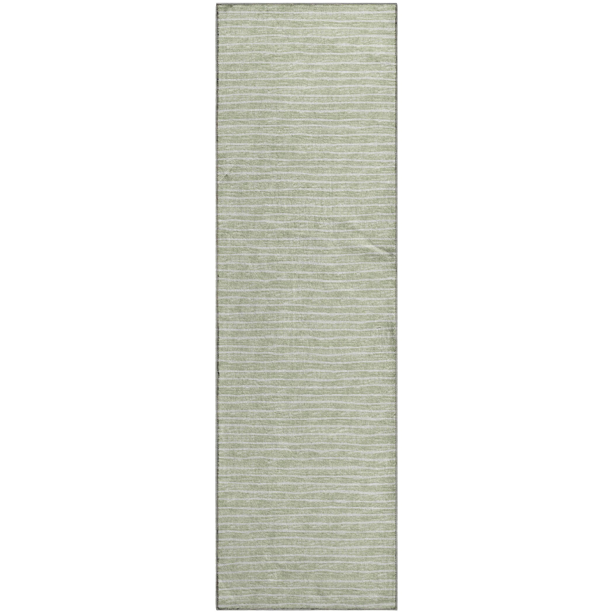 Colombo Machine Washable Transitional Mist Green Rug 2'3" x 7'6" #shape_Runner
