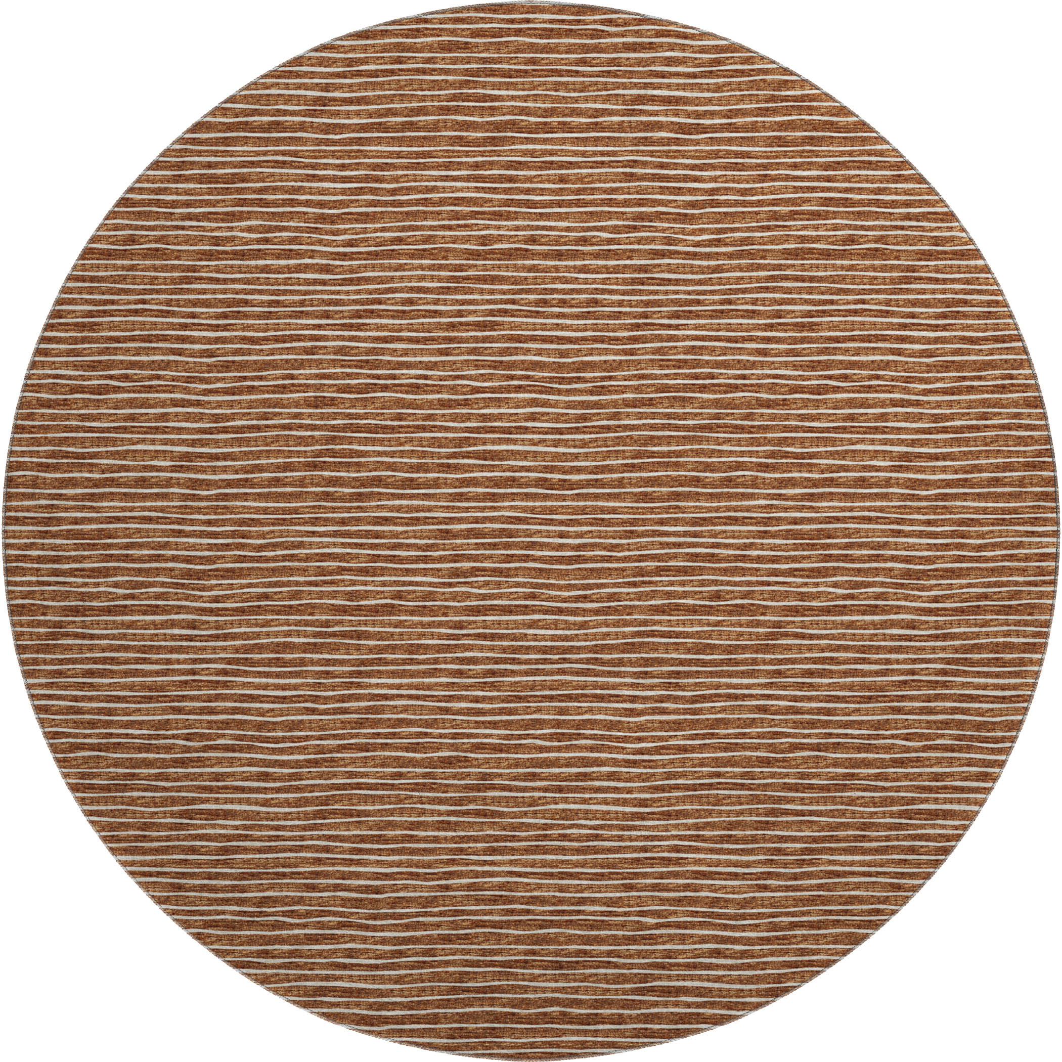 Colombo Machine Washable Transitional Paprika Red Rug 8' x 8' #shape_Round