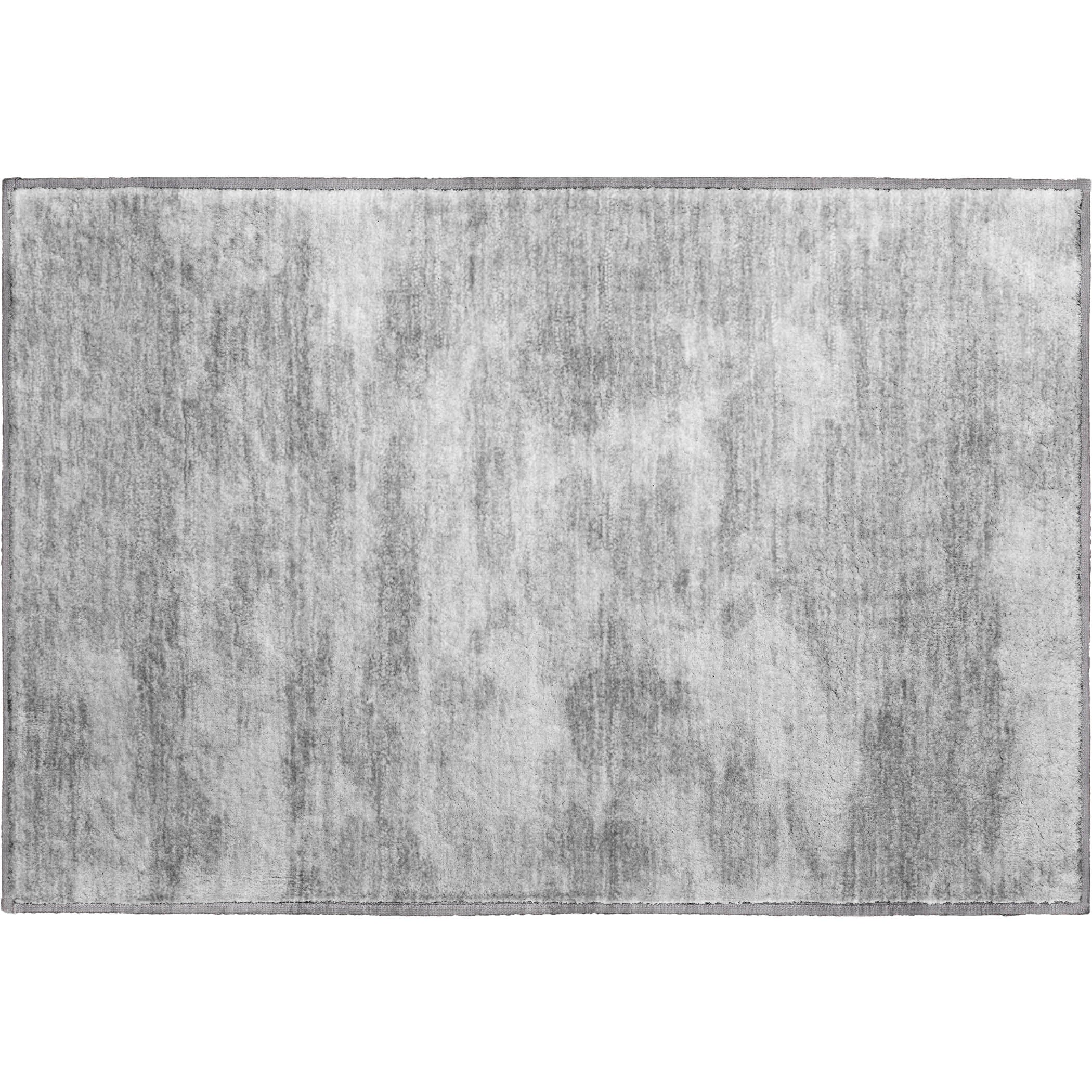 Porto Machine Washable Transitional Silver Gray Rug 1'8" x 2'6" #shape_Rectangle