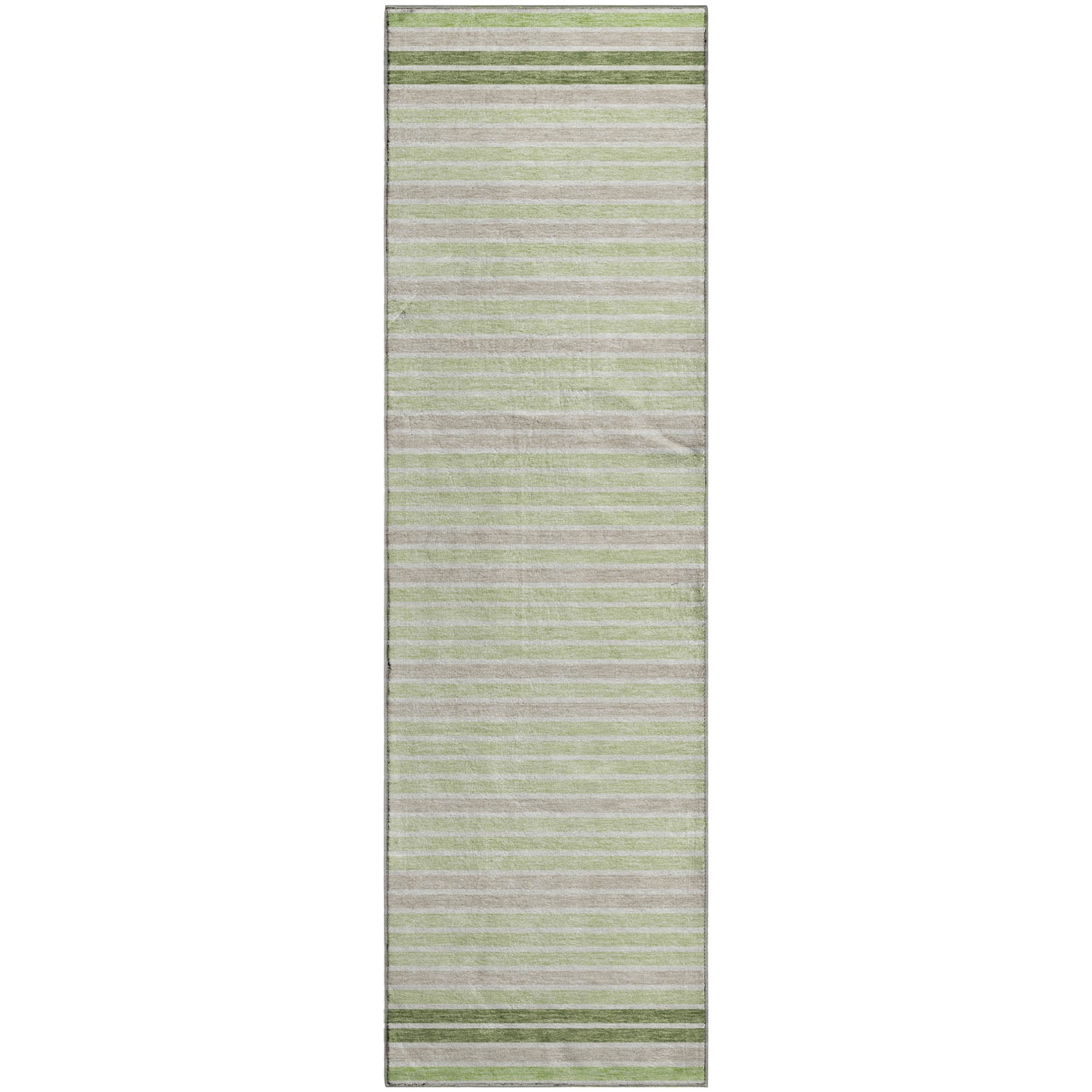 Kyoto Machine Washable Transitional Aloe Green Rug 2'3" x 7'6" #shape_Runner
