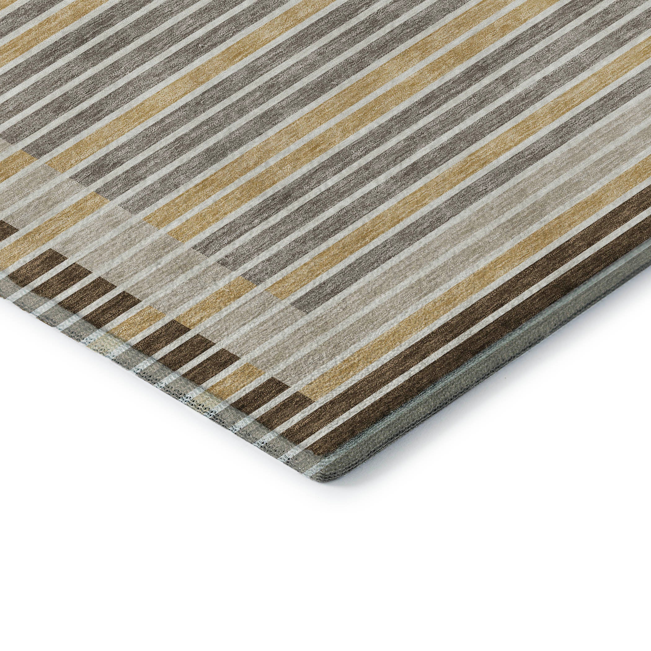 Kyoto Machine Washable Transitional Brown Rug 1'8" x 2'6" #shape_Rectangle