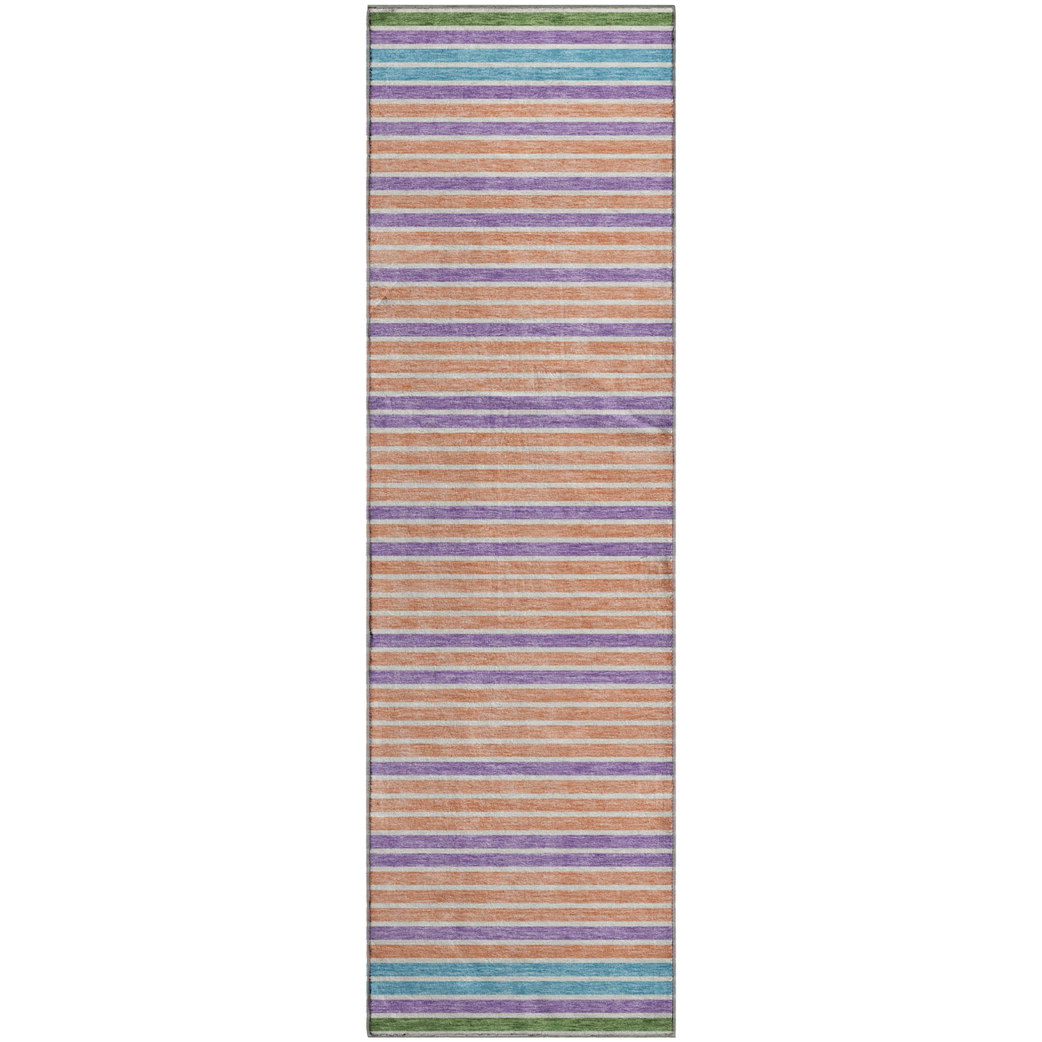 Kyoto Machine Washable Transitional Lime Green Rug 2'3" x 7'6" #shape_Runner