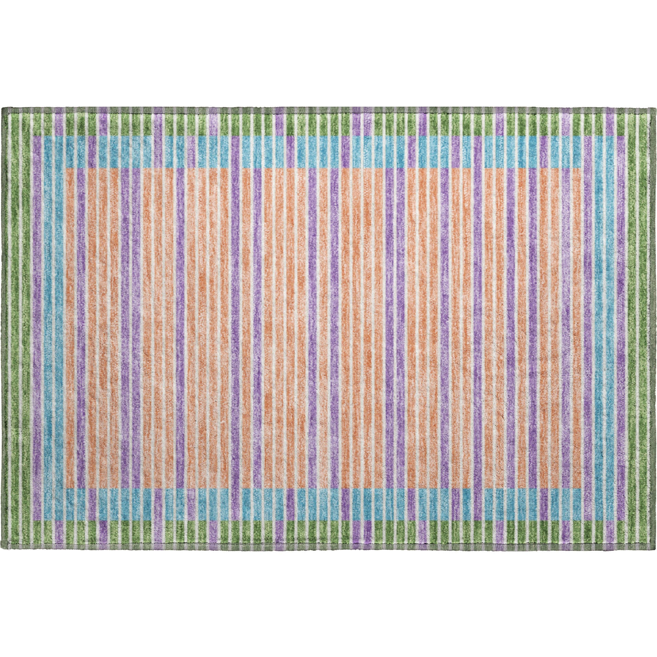 Kyoto Machine Washable Transitional Lime Green Rug 1'8" x 2'6" #shape_Rectangle