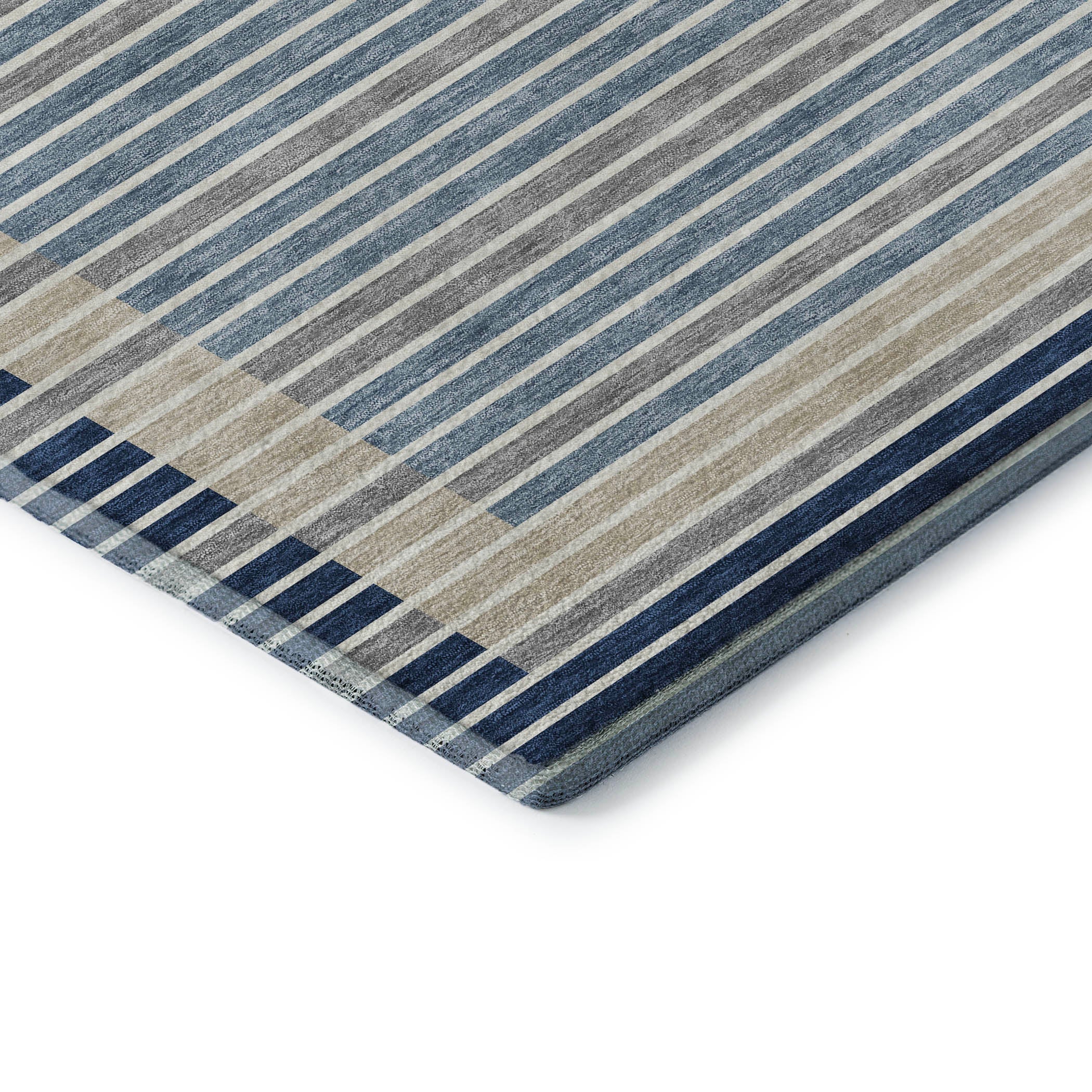 Kyoto Machine Washable Transitional Navy Blue Rug 1'8" x 2'6" #shape_Rectangle