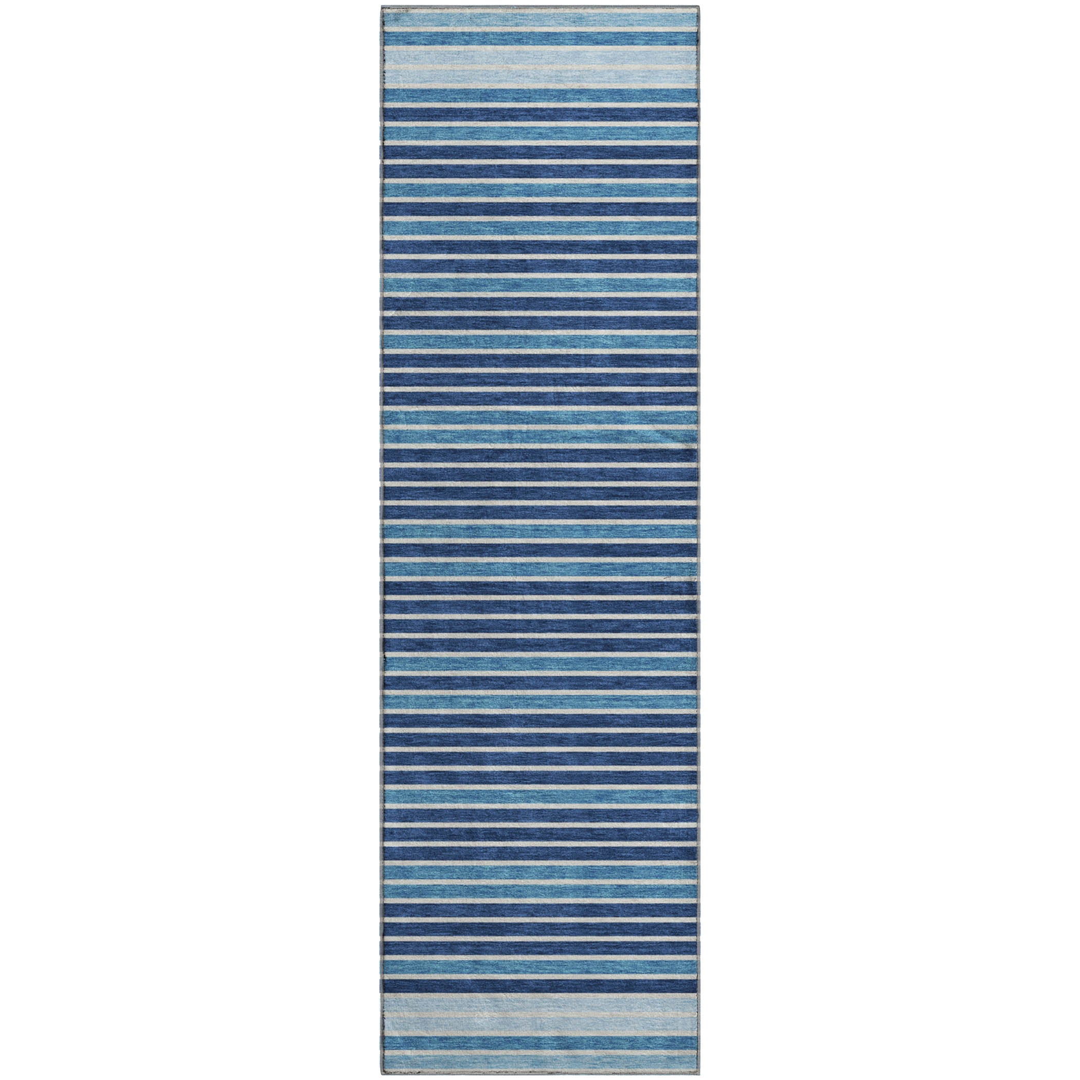 Kyoto Machine Washable Transitional Sky Blue Rug 2'3" x 7'6" #shape_Runner
